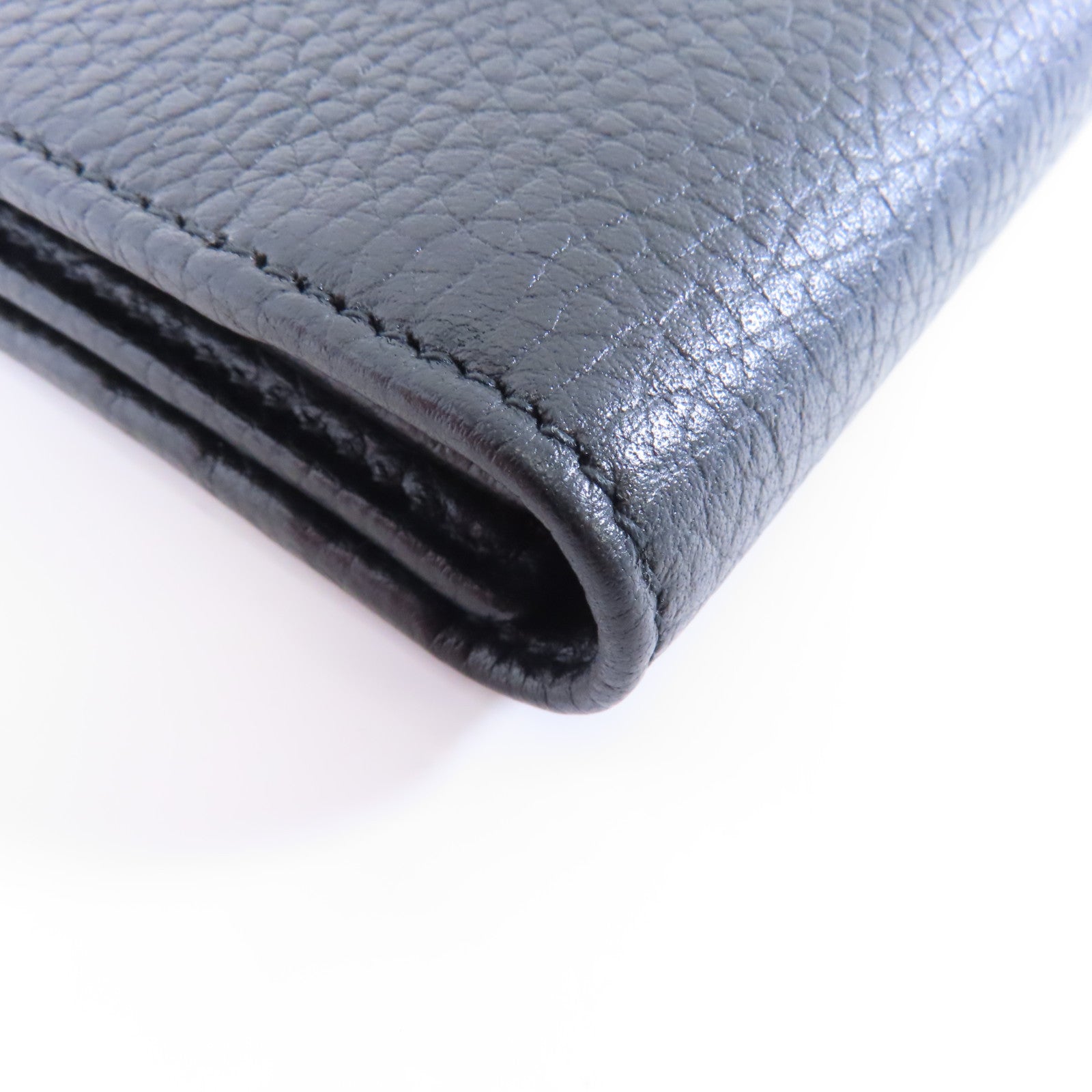 GUCCI 牛皮皮革Wallet金扣錢包黑色