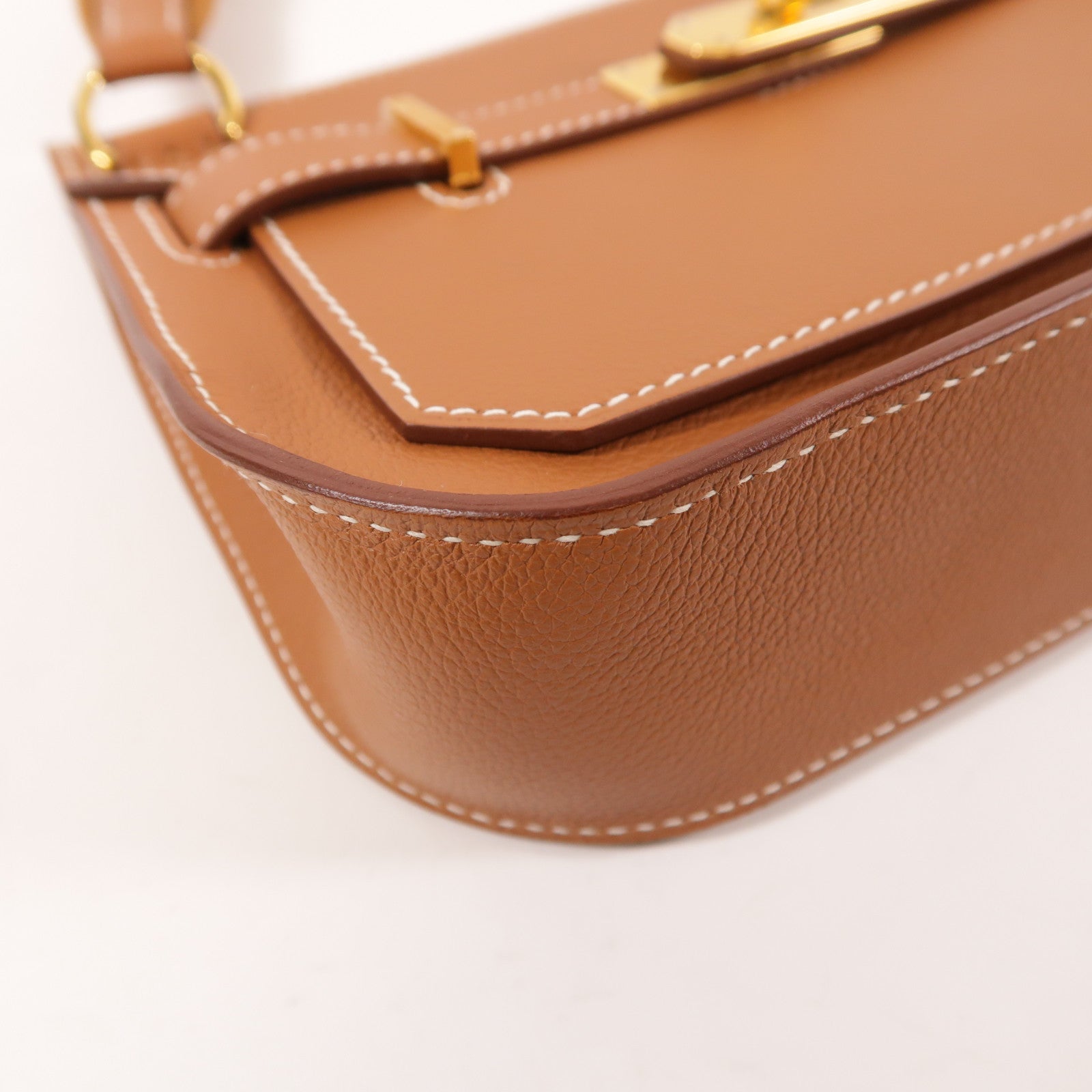 HERMES Evercolor皮革Jypsiere Mini金扣肩背袋