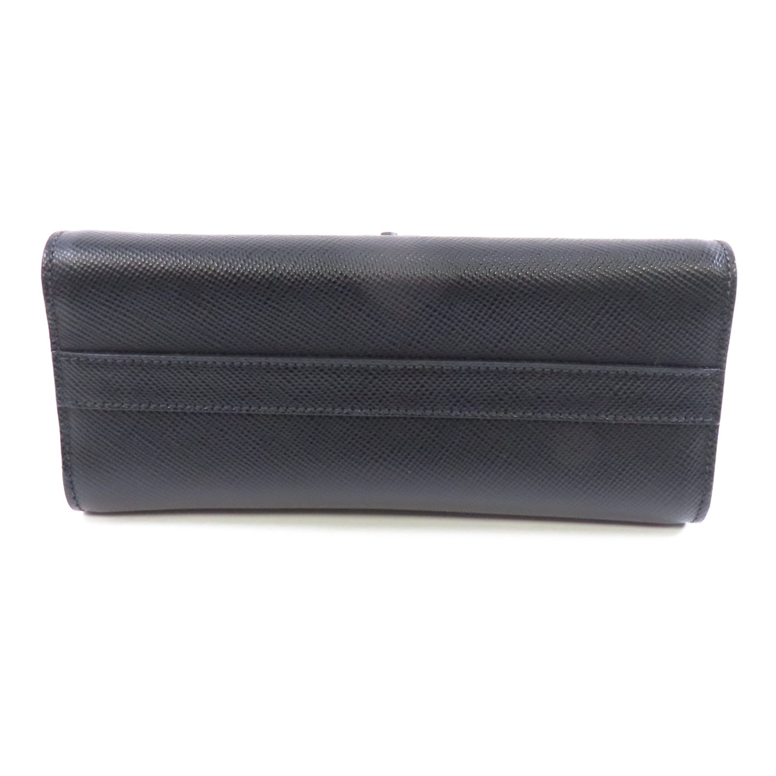 PRADA 牛皮皮革Chain Shoulder Bag銀扣鏈帶肩背袋黑色