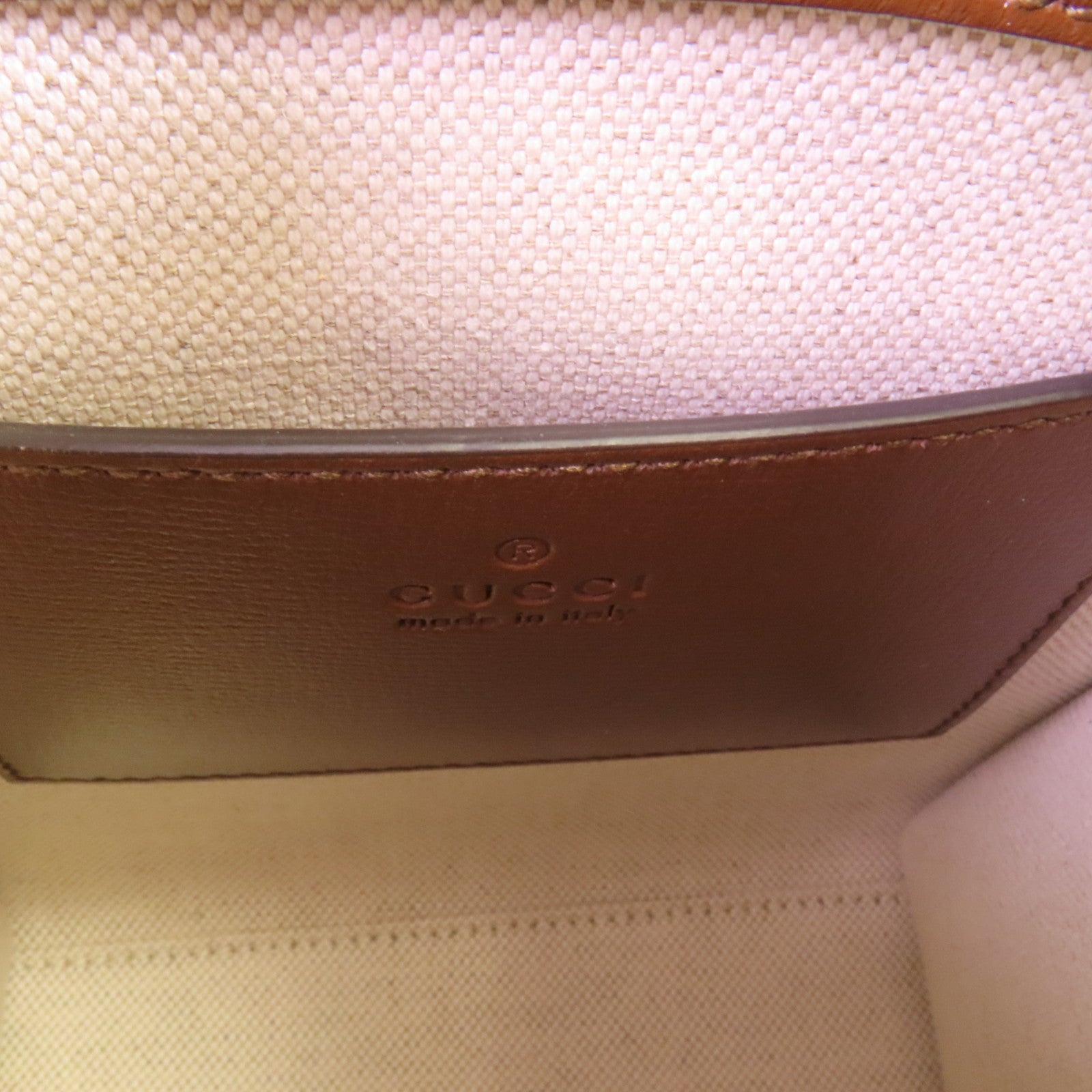 GUCCI 塗層帆布Interlocking G Mini金扣手挽肩背兩用袋