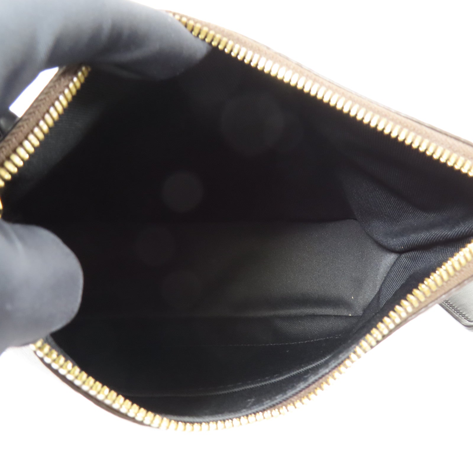 LOUIS VUITTON Monogram Macassar Odeon PM金扣手挽袋