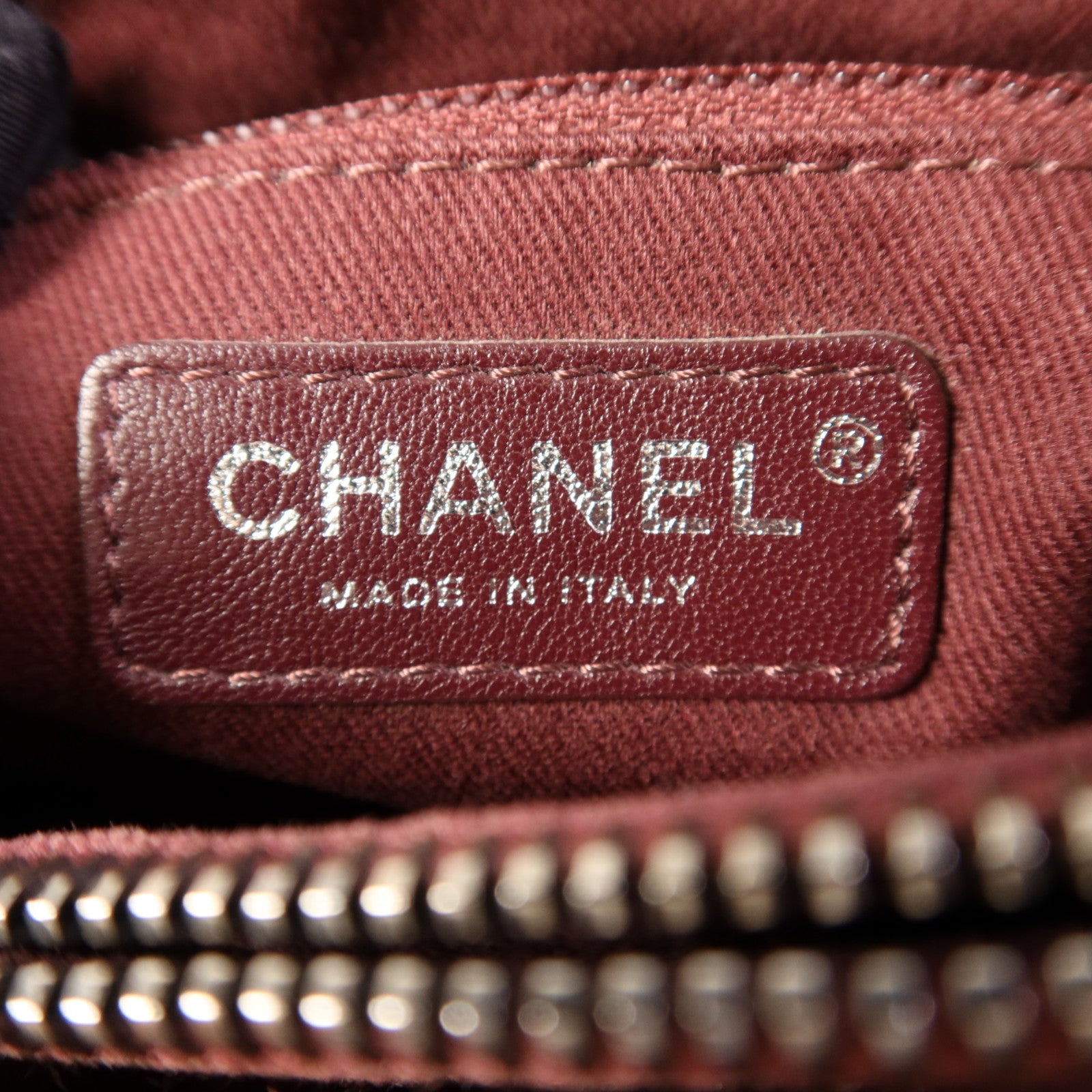 CHANEL 牛皮皮革Chain Shoulder Bag銀扣鏈帶肩背袋