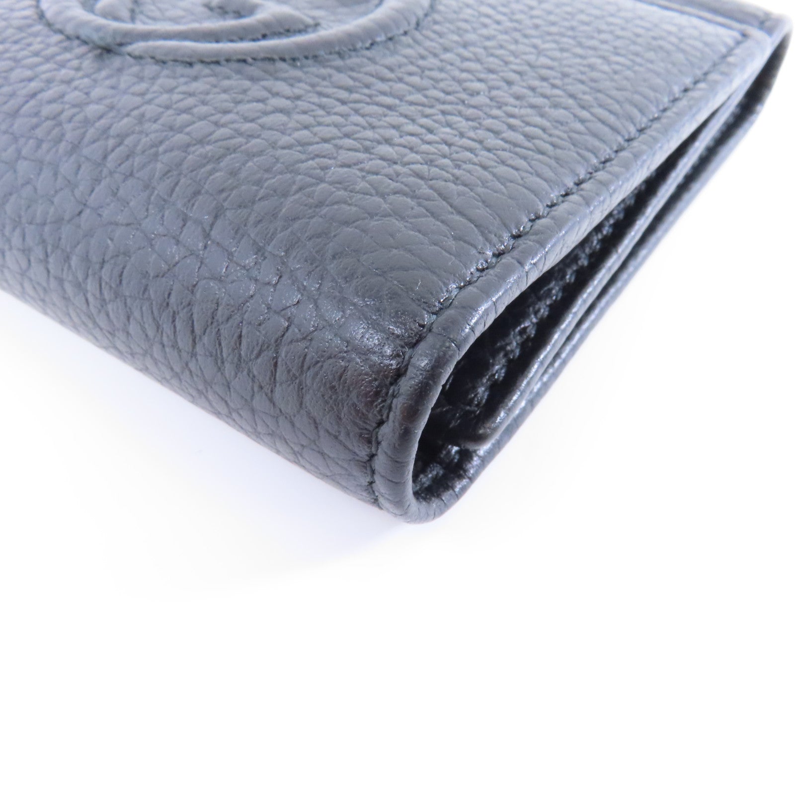 GUCCI 牛皮皮革Wallet金扣錢包黑色