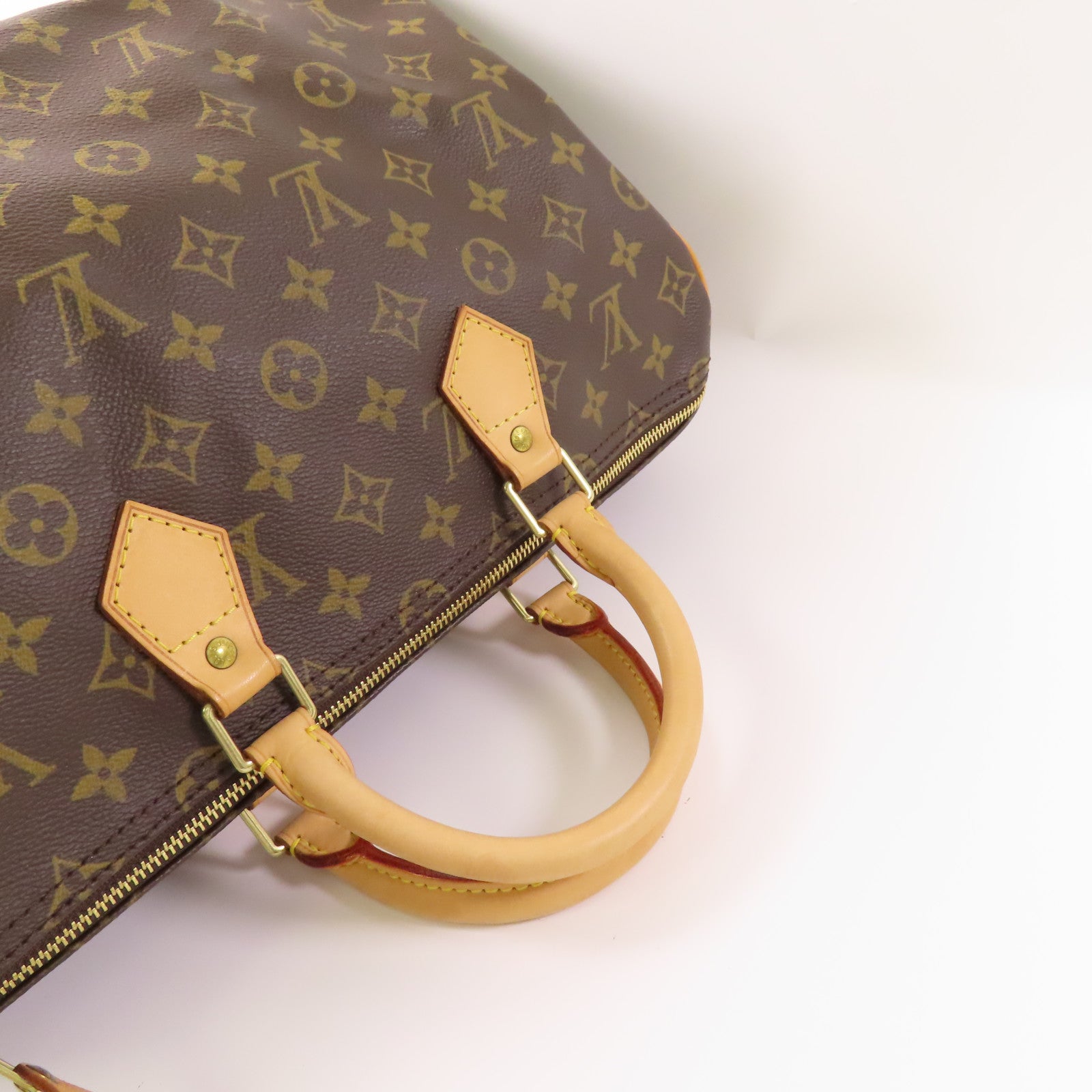 LOUIS VUITTON Monogram Speedy 35金扣手挽袋