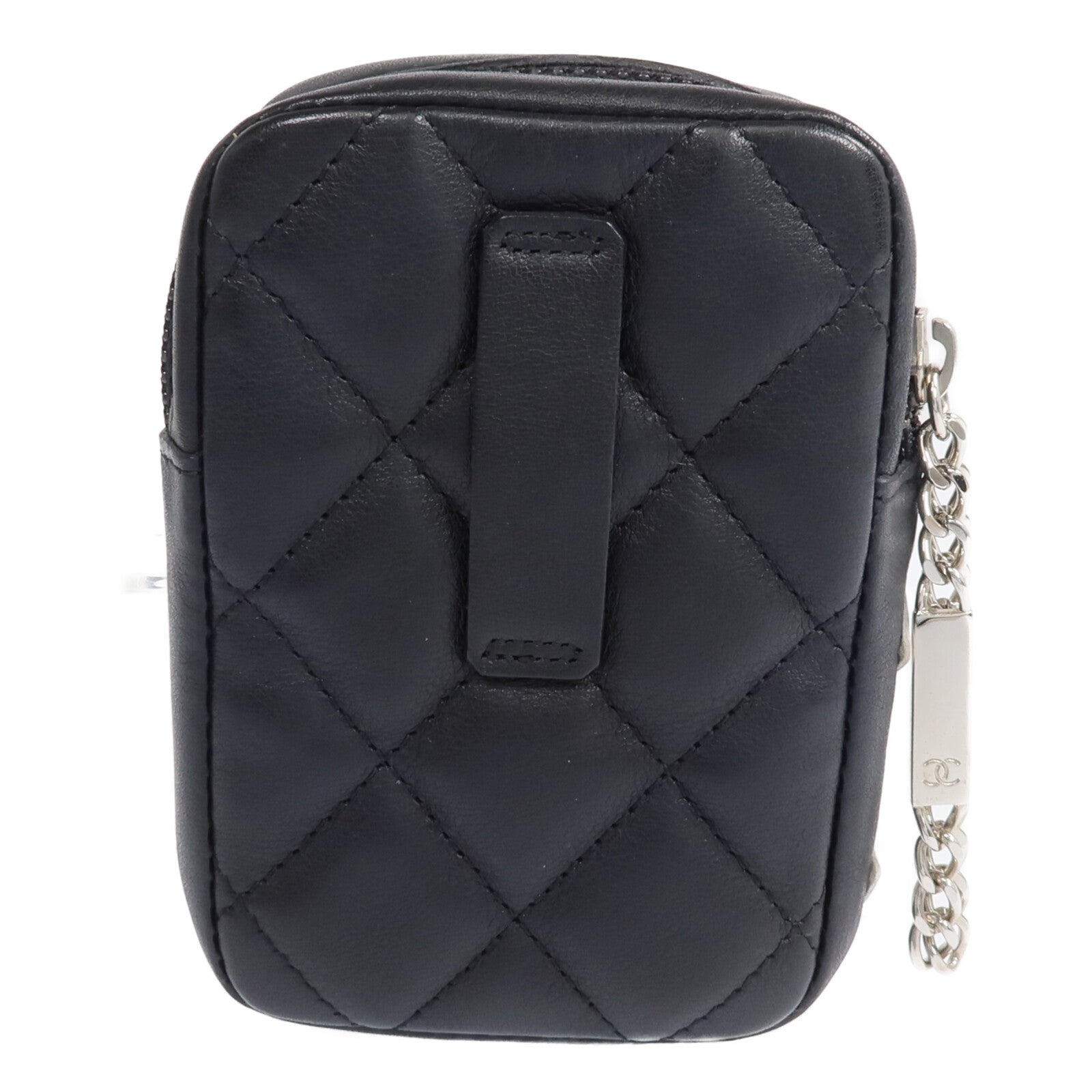 CHANEL 牛皮皮革Cambon Belt Pouch銀扣錢包