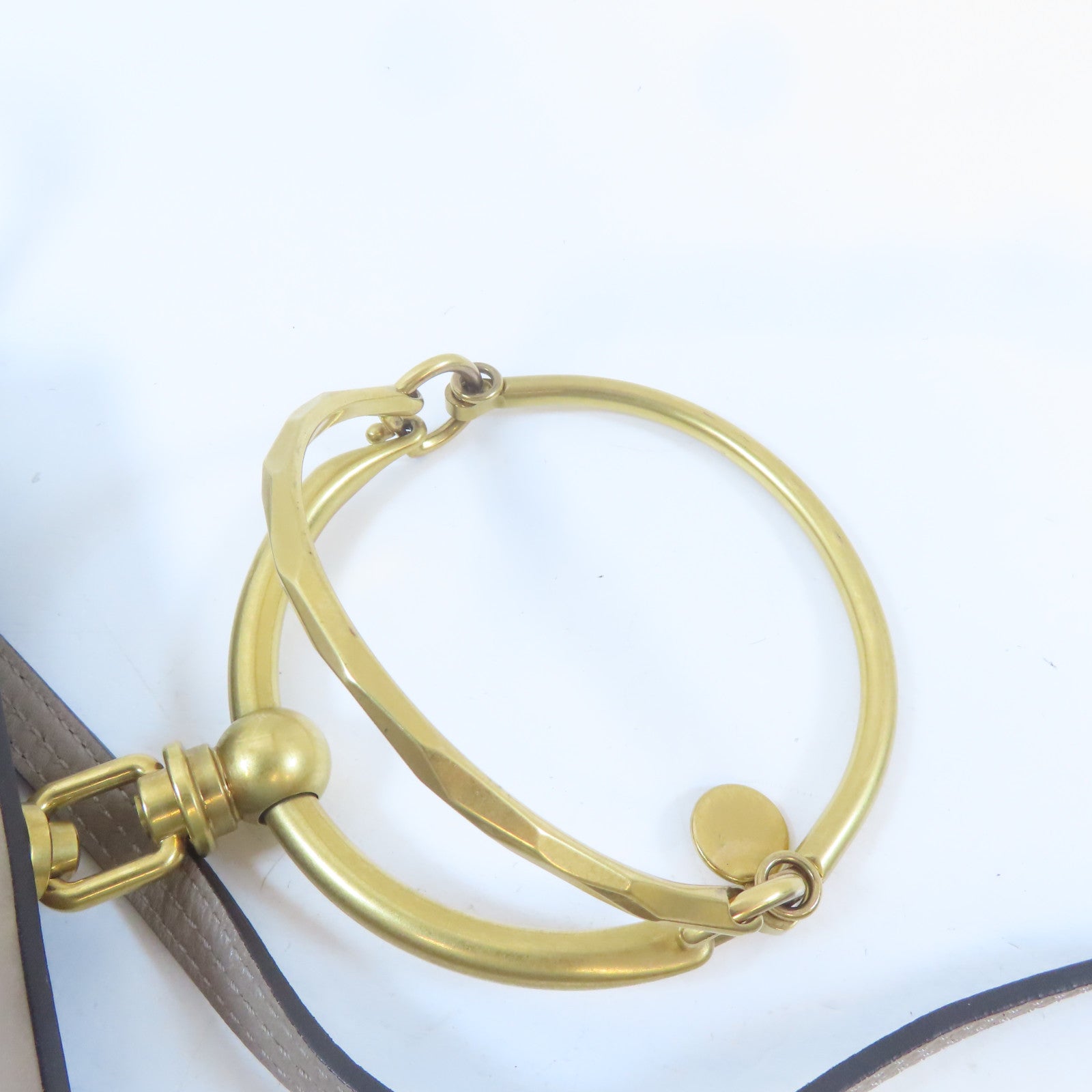 Chloe 皮革Nile Medium金扣手挽肩背兩用袋灰色