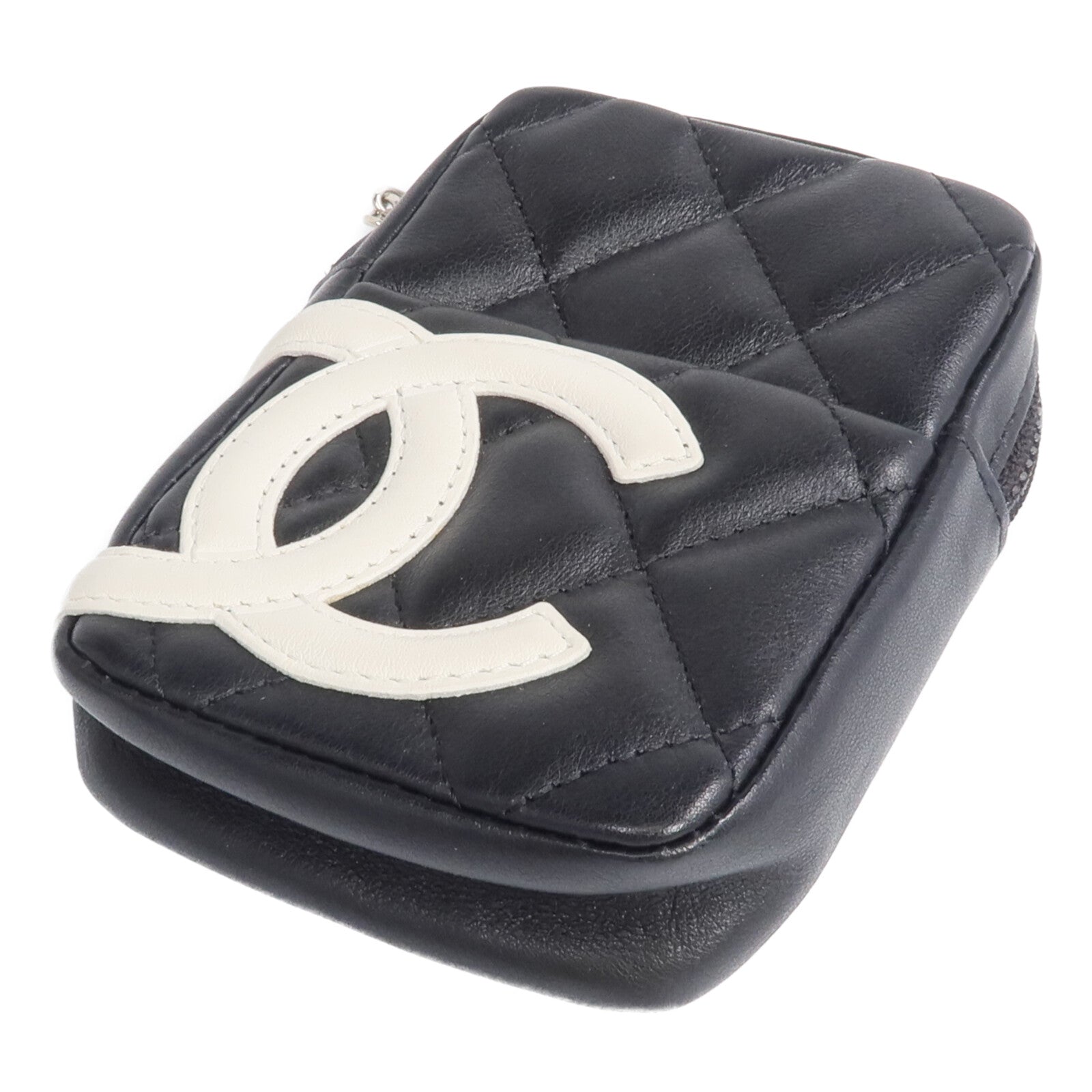 CHANEL 牛皮皮革Cambon Belt Pouch銀扣錢包