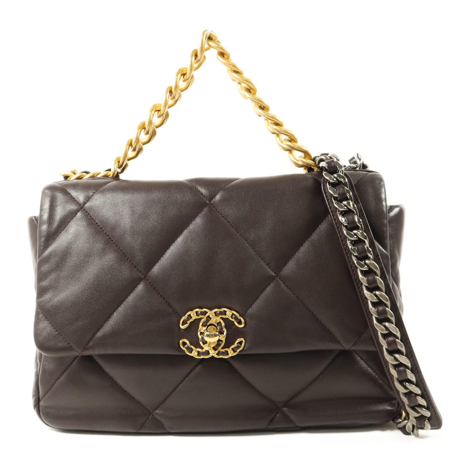 CHANEL 羊皮皮革Chanel 19手挽肩背兩用袋