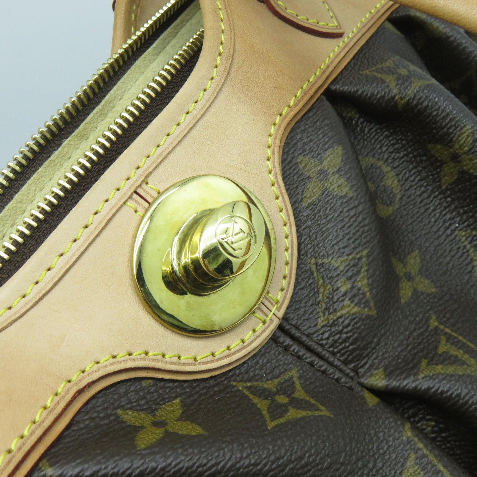 LOUIS VUITTON 【激減優惠】Monogram Boetie MM金扣手挽袋啡色