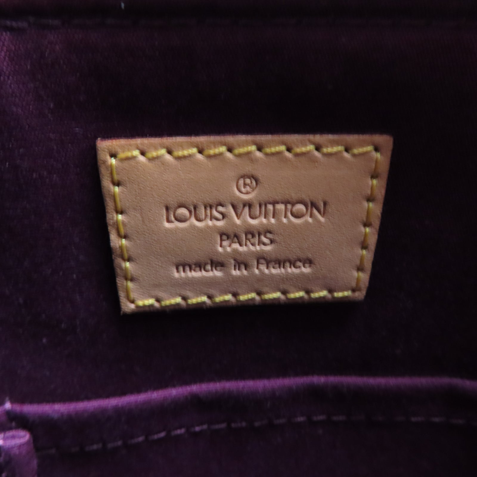 LOUIS VUITTON 【激減優惠】Monogram Vernis Bellevue金扣手挽袋酒紅色