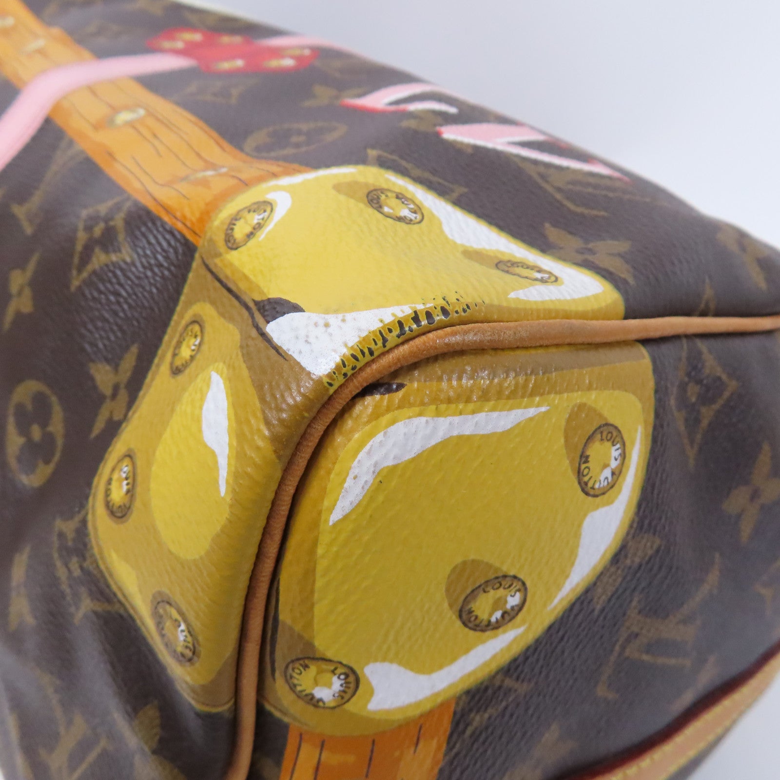 LOUIS VUITTON Monogram Summer Trunk Speedy 30金扣手挽肩背兩用袋啡色