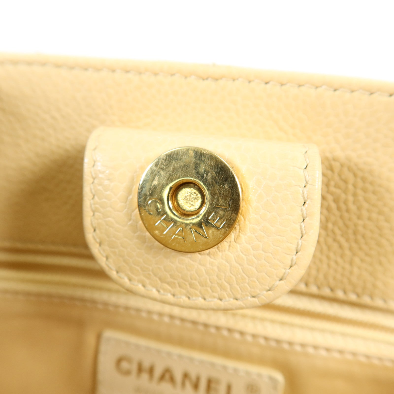 CHANEL 牛皮皮革PST Petite Shopping Tote Bag金扣肩背袋