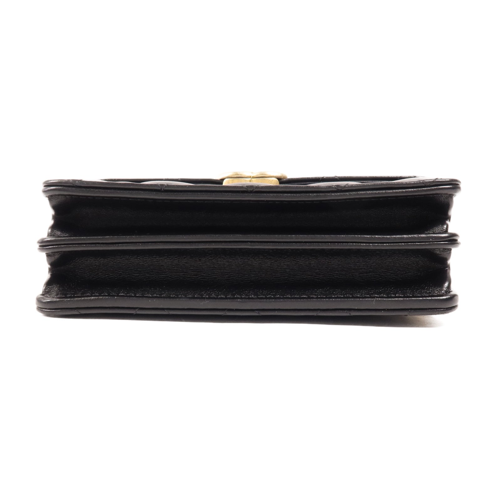 CHANEL 羊皮皮革Mini WOC金扣鏈帶肩背袋