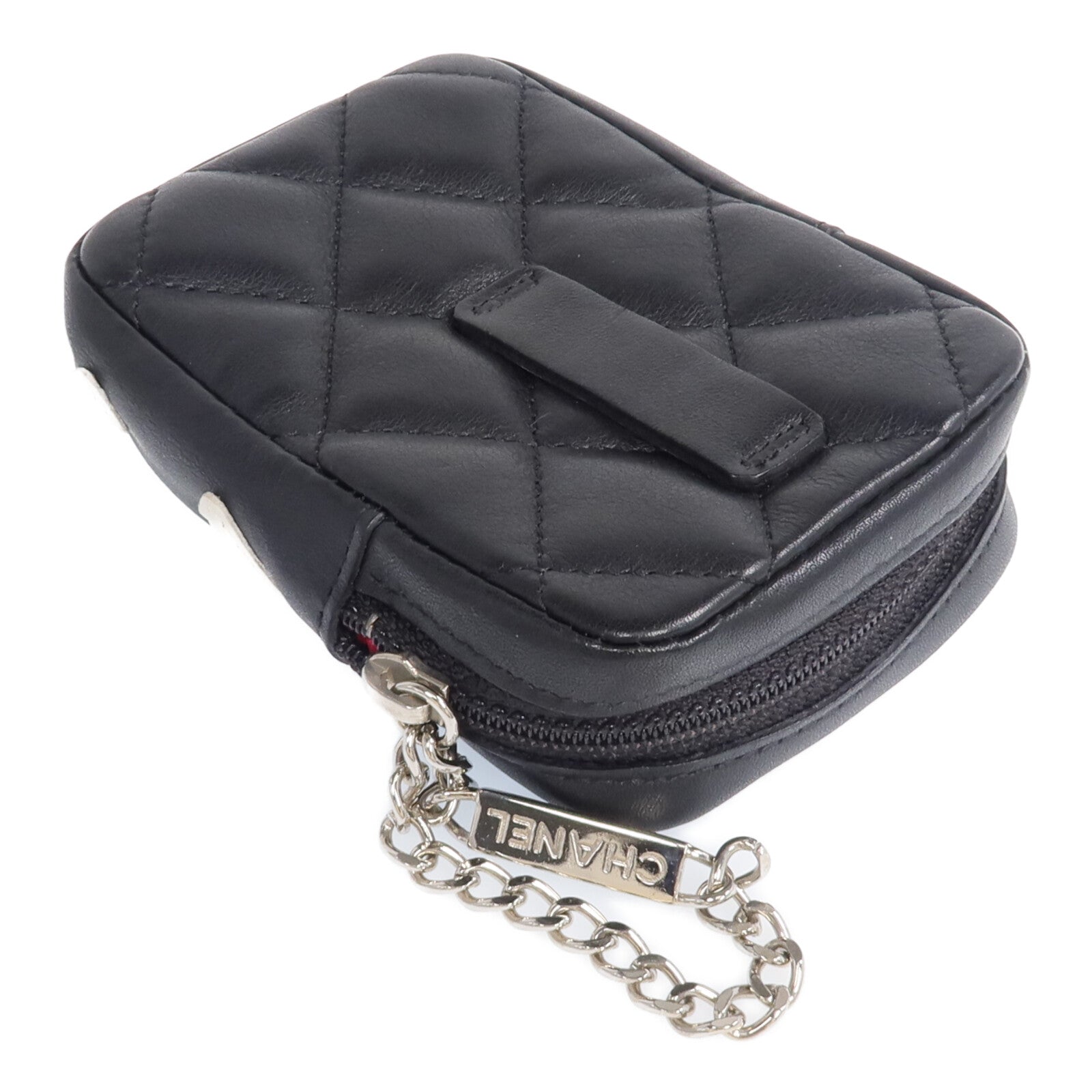 CHANEL 牛皮皮革Cambon Belt Pouch銀扣錢包