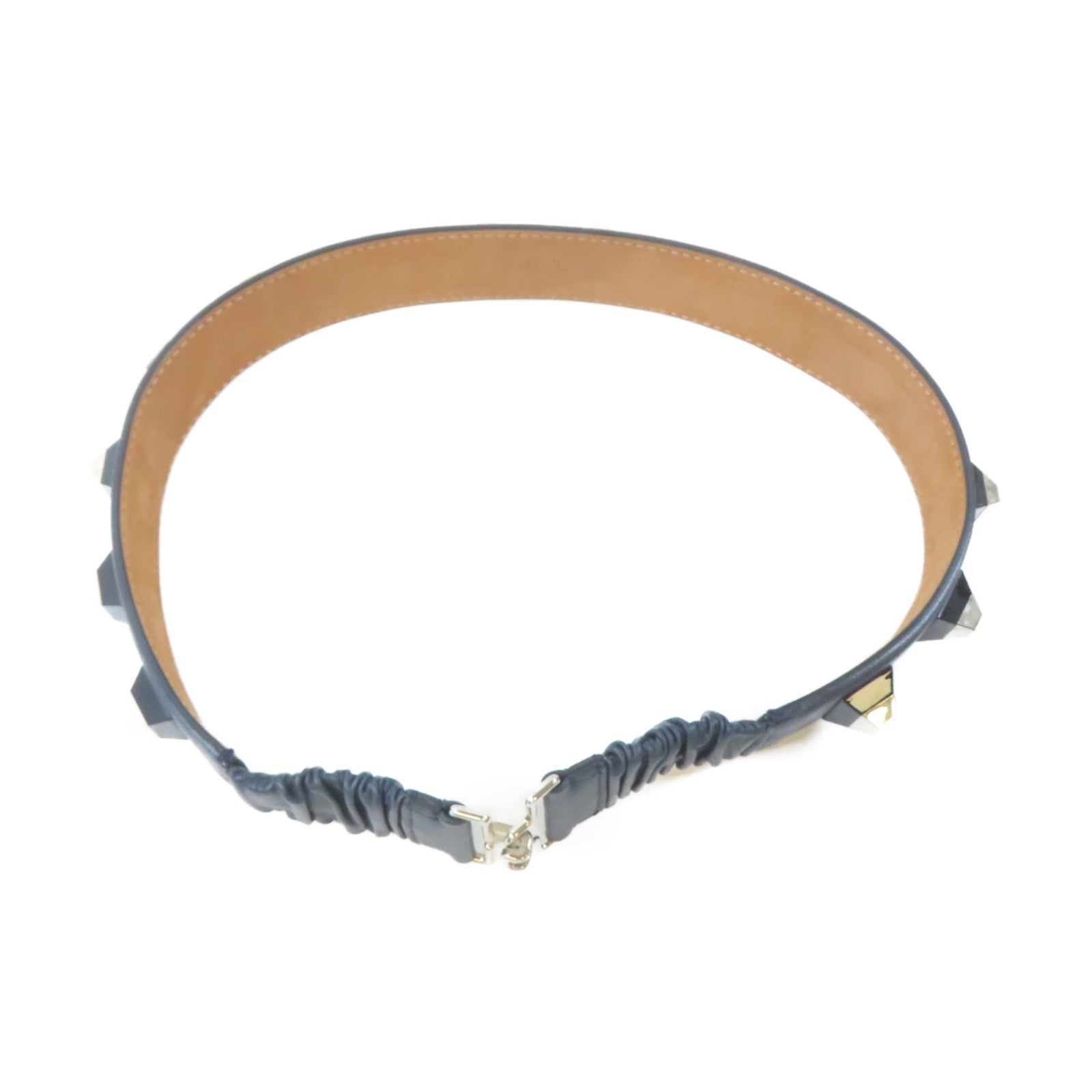 FENDI (PRICE DOWN) SHW Belt Calfskin Leather Black