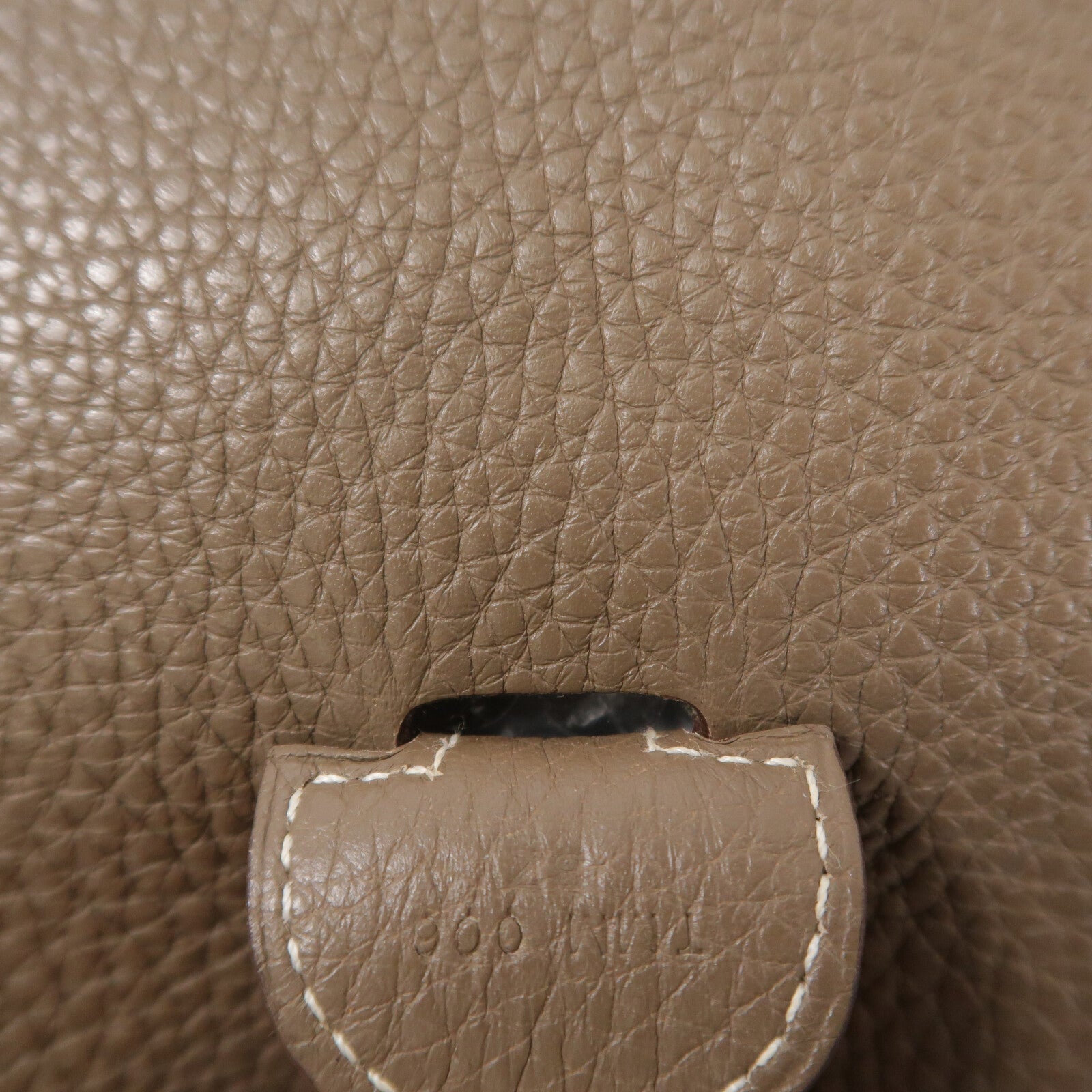 HERMES Clemence皮革Evelyne GM肩背袋Etoupe