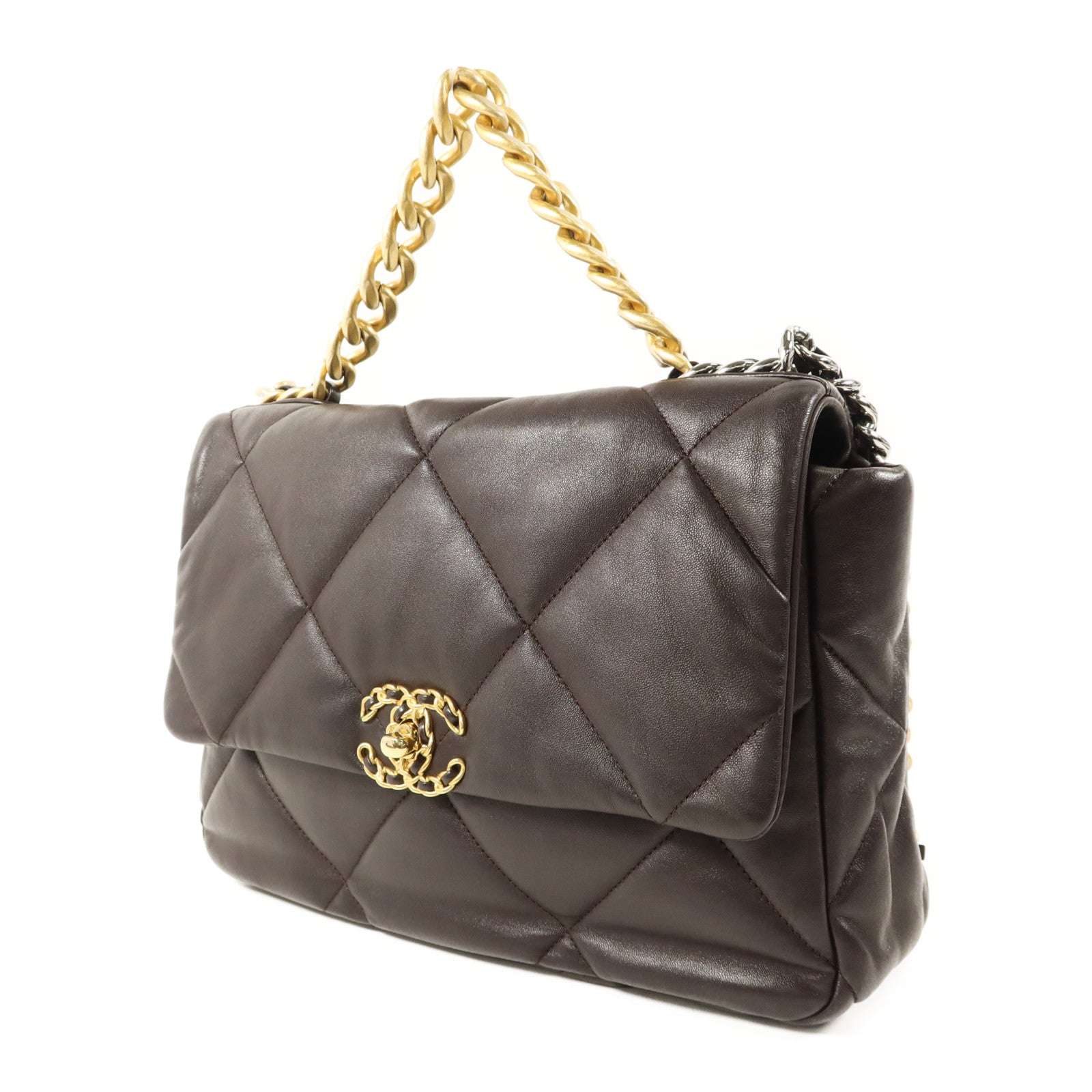 CHANEL 羊皮皮革Chanel 19手挽肩背兩用袋