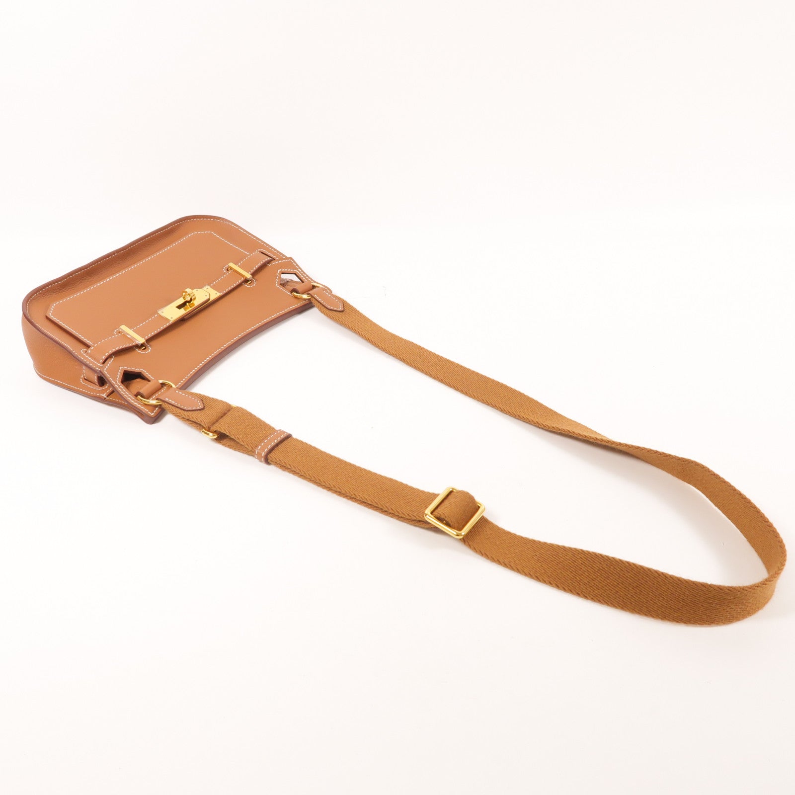 HERMES Evercolor皮革Jypsiere Mini金扣肩背袋
