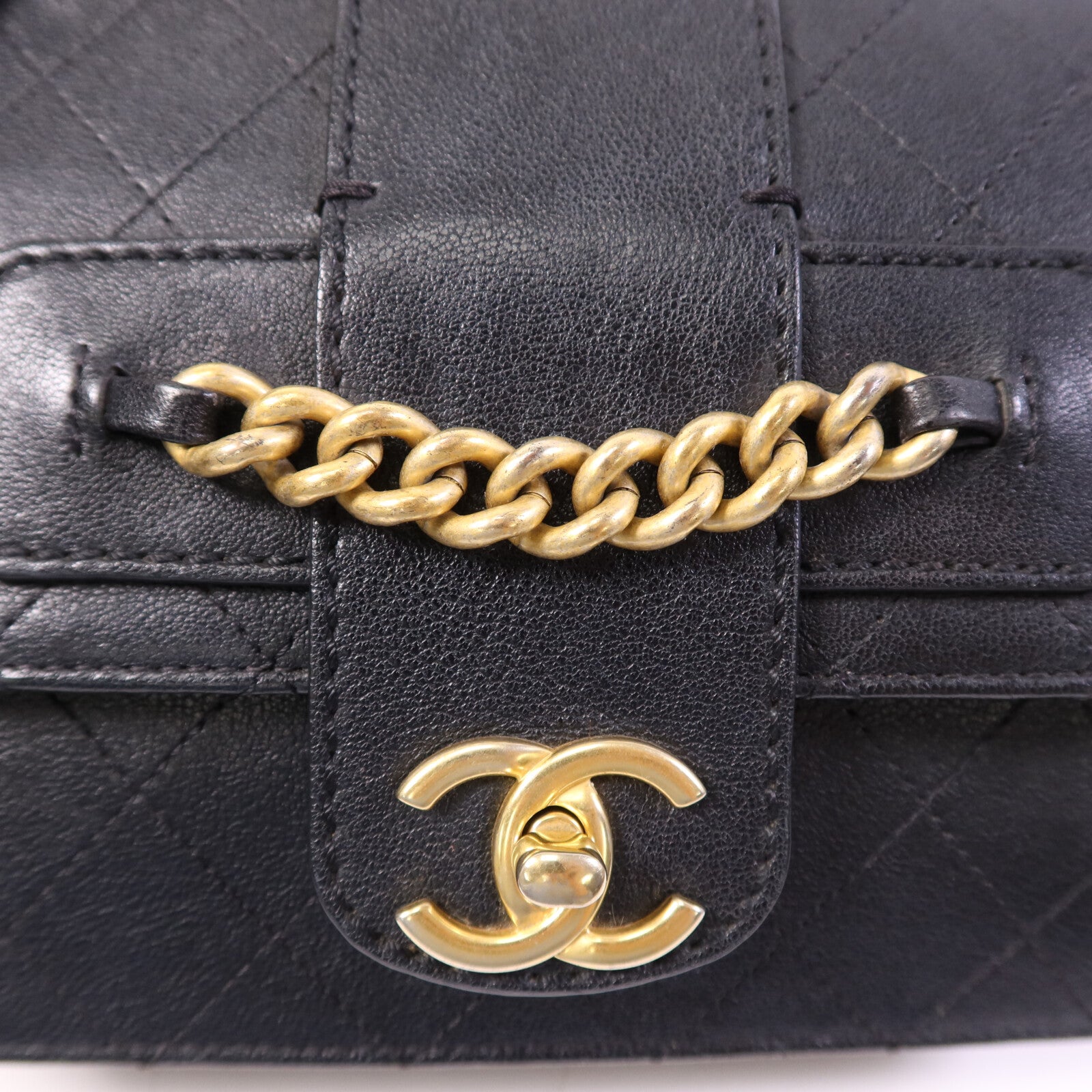 CHANEL 【激減優惠】牛皮皮革Chain Shoulder Bag金扣鏈帶肩背袋