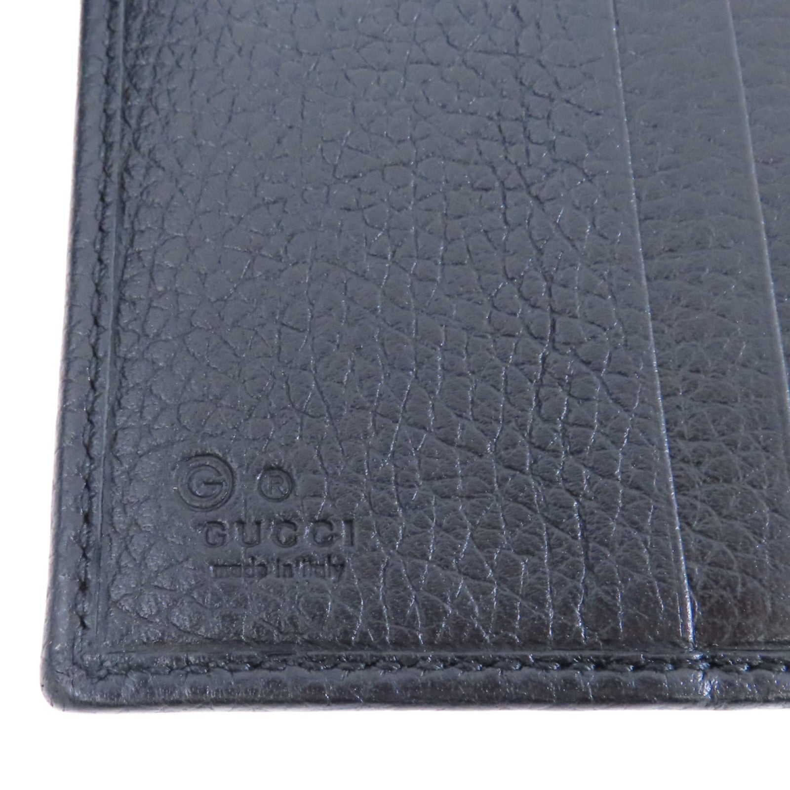 GUCCI 牛皮皮革Wallet金扣錢包黑色