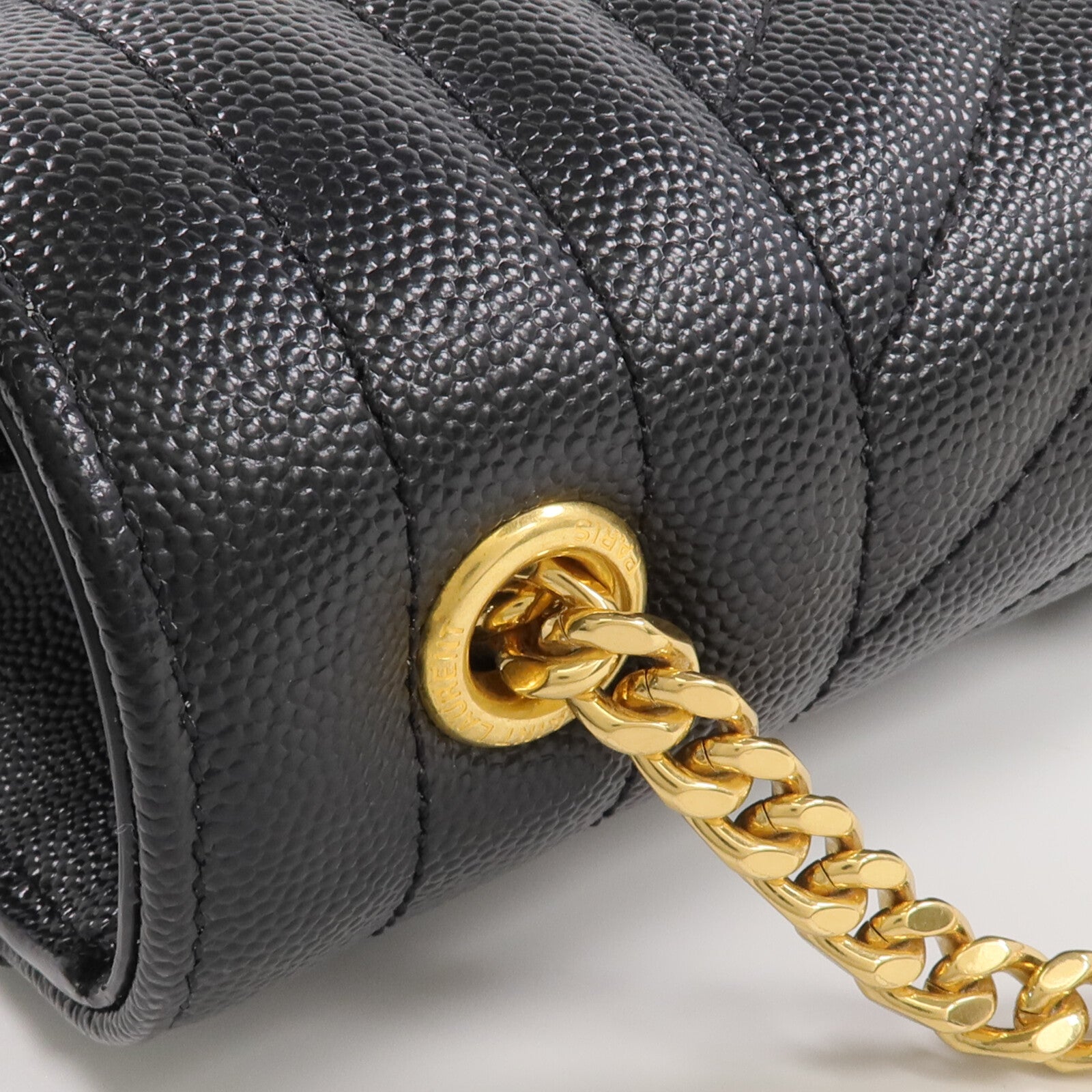 SAINT LAURENT 牛皮皮革Envelope Small Bag金扣鏈帶肩背袋