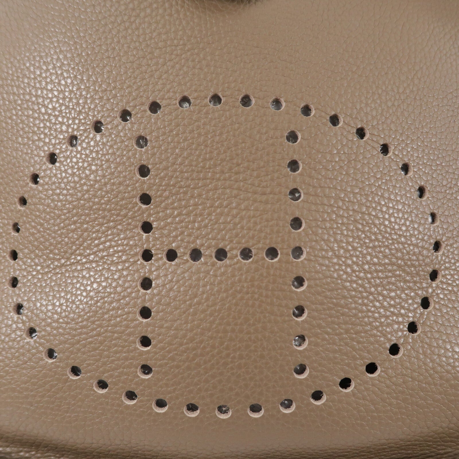 HERMES Clemence皮革Evelyne GM肩背袋Etoupe
