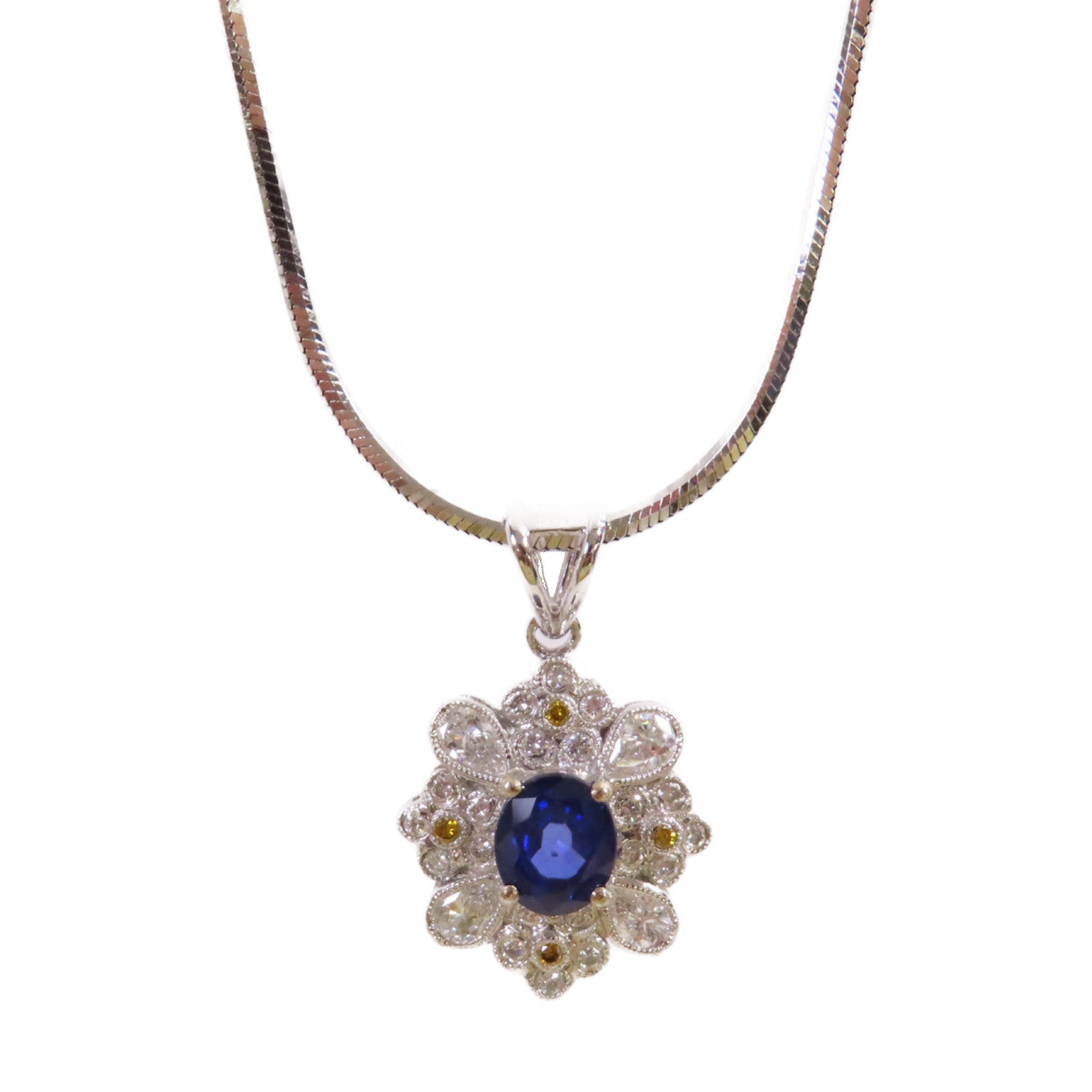 JEWELRY 18K白金/1.07ct藍寶石Sapphire Necklace項鏈