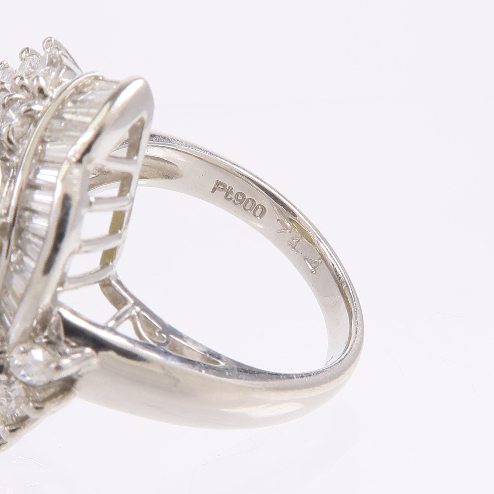 JEWELRY PT900鉑金Cat's Eye Diamond Ring貓眼石鑽石戒指