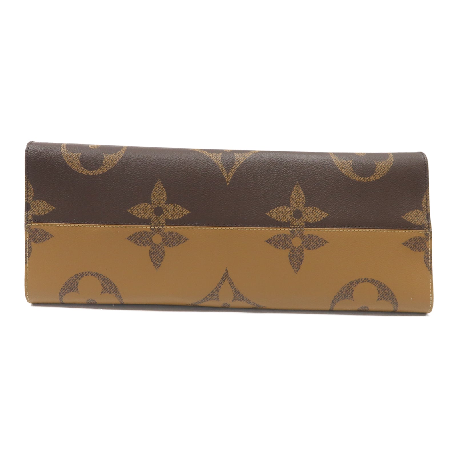 LOUIS VUITTON 【激減優惠】Monogram Giant Reverse On The Go GM金扣手挽肩背兩用袋啡色