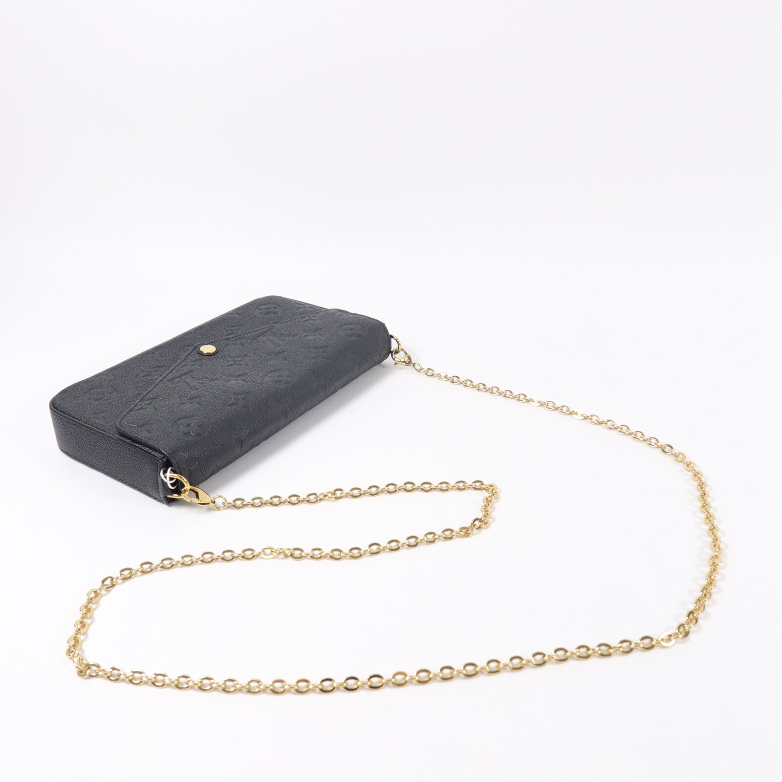 LOUIS VUITTON Monogram Empreinte Felicie Pochette金扣肩背袋