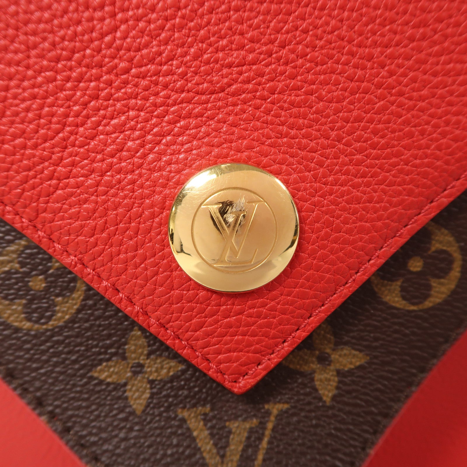 LOUIS VUITTON Monogram Double V金扣手挽肩背兩用袋