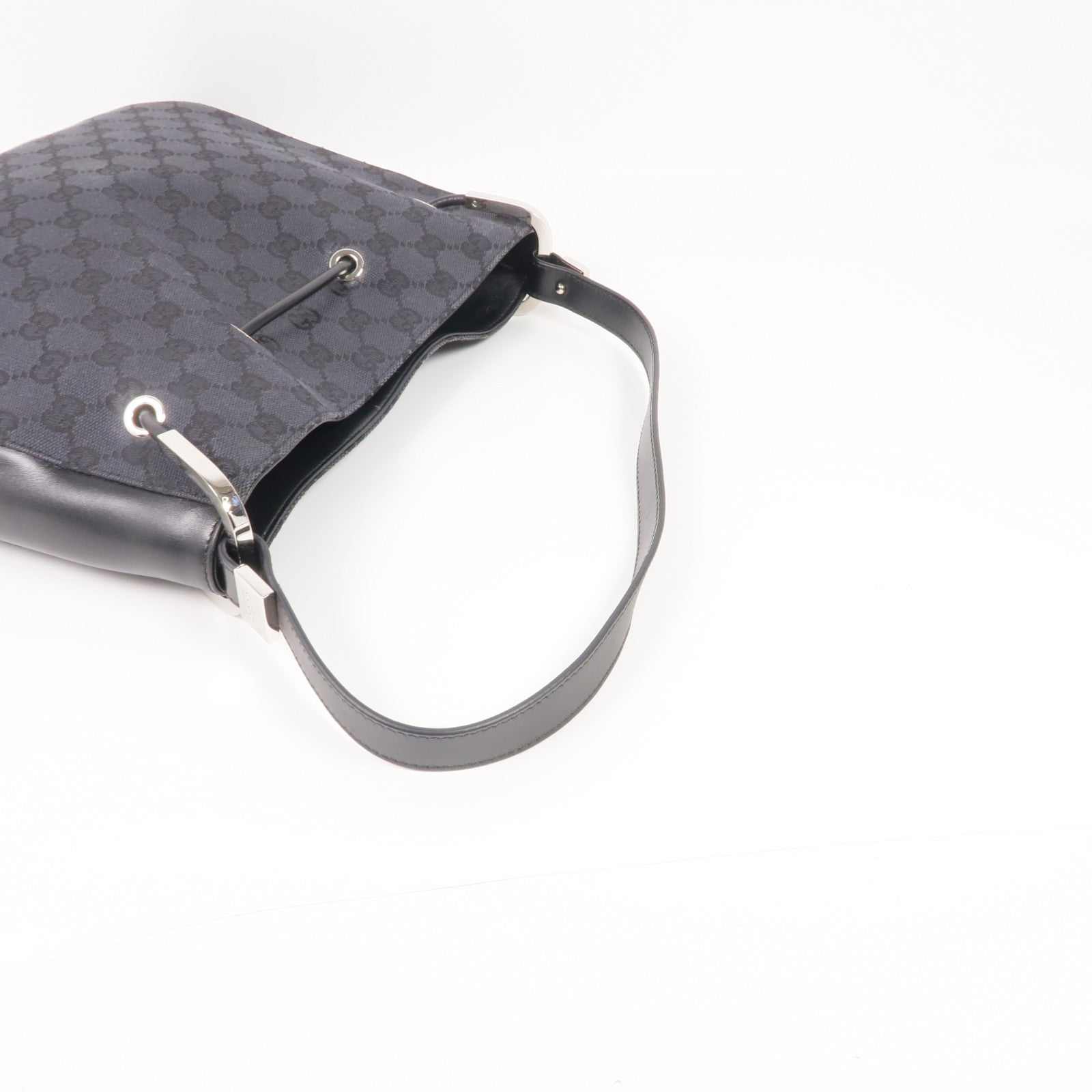 GUCCI 帆布Handbag銀扣手挽袋