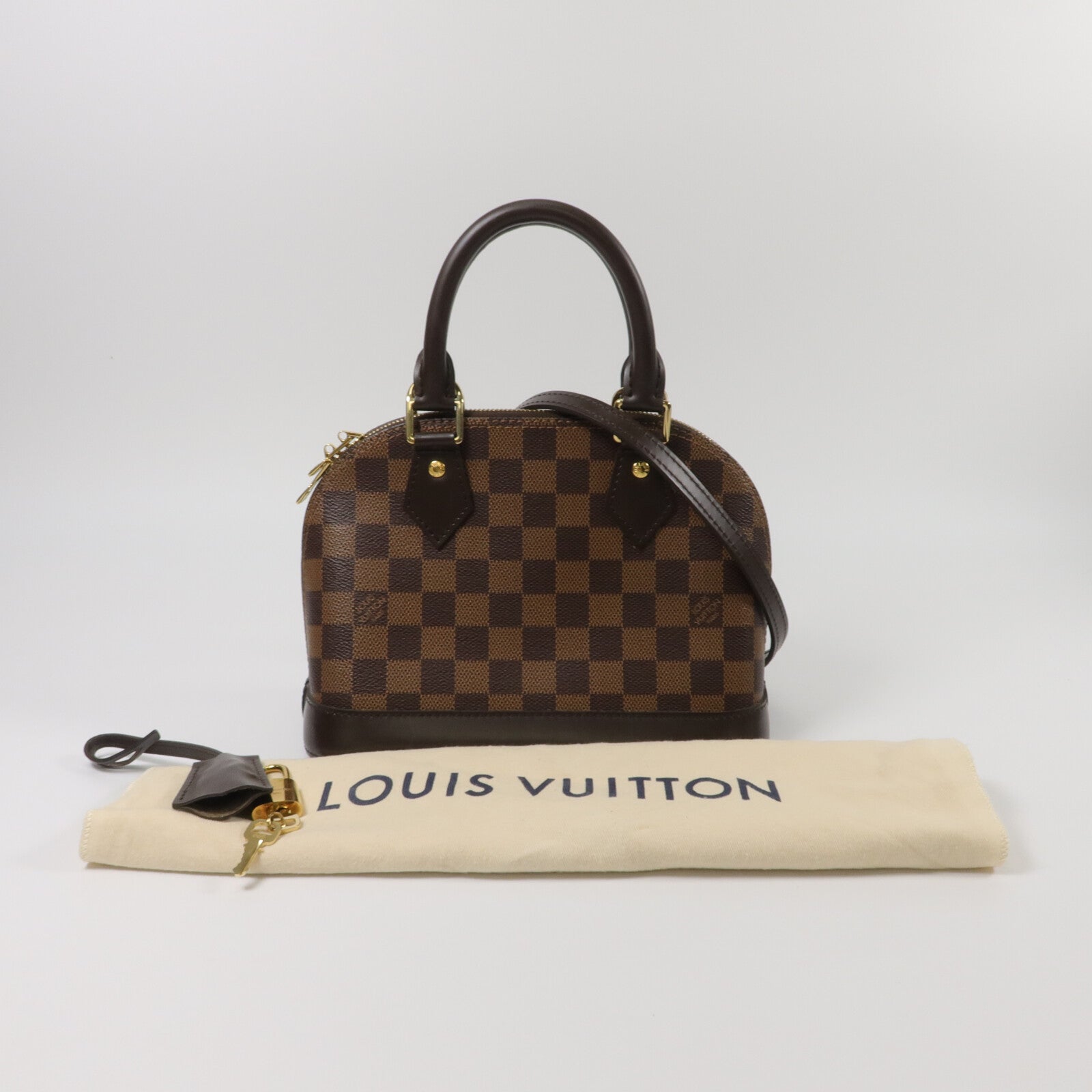 LOUIS VUITTON Damier Alma BB手挽肩背兩用袋