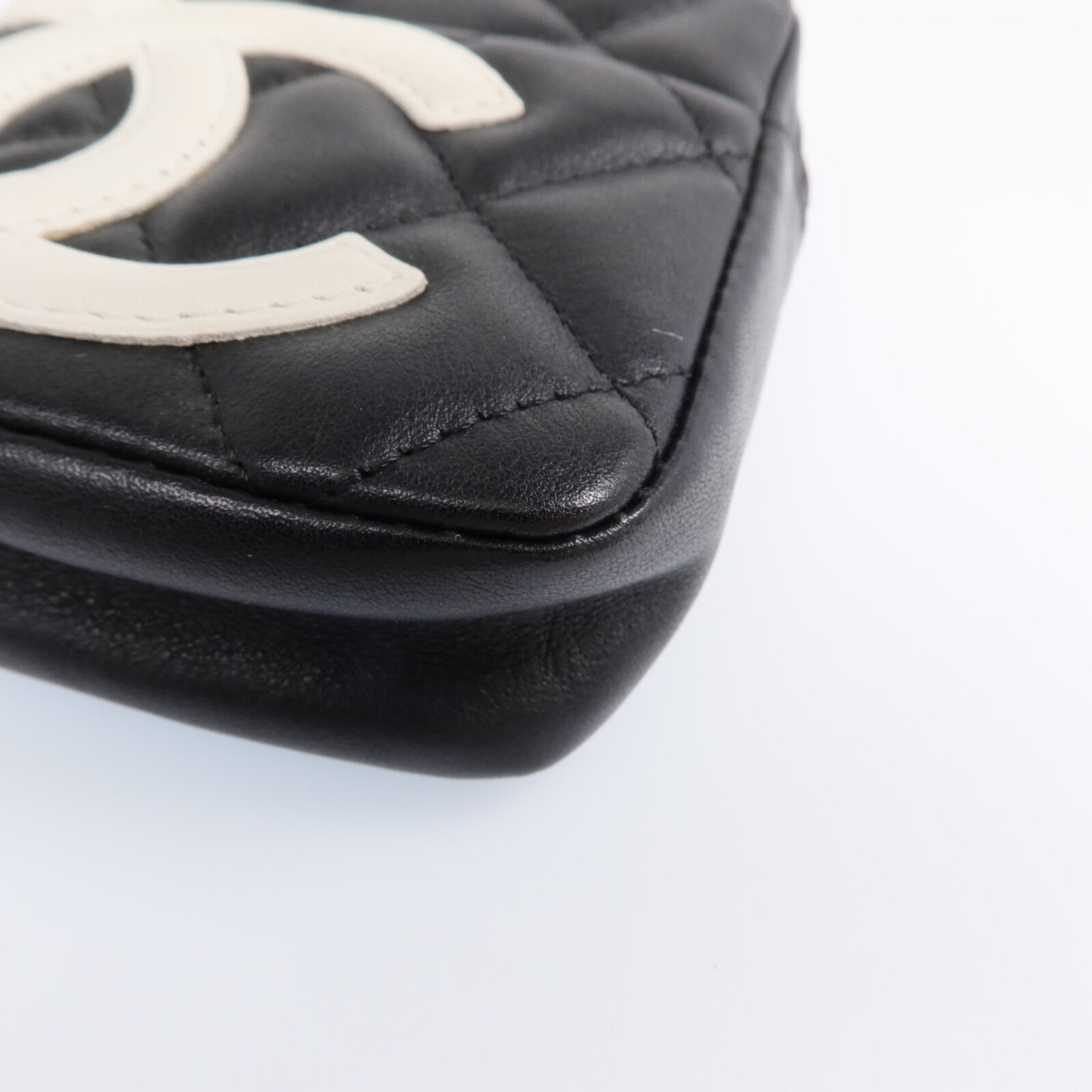 CHANEL 牛皮皮革Cambon Belt Pouch銀扣錢包