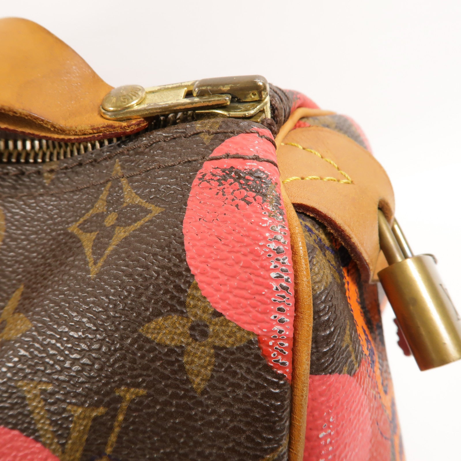LOUIS VUITTON Monogram Ramage Speedy 30金扣手挽袋