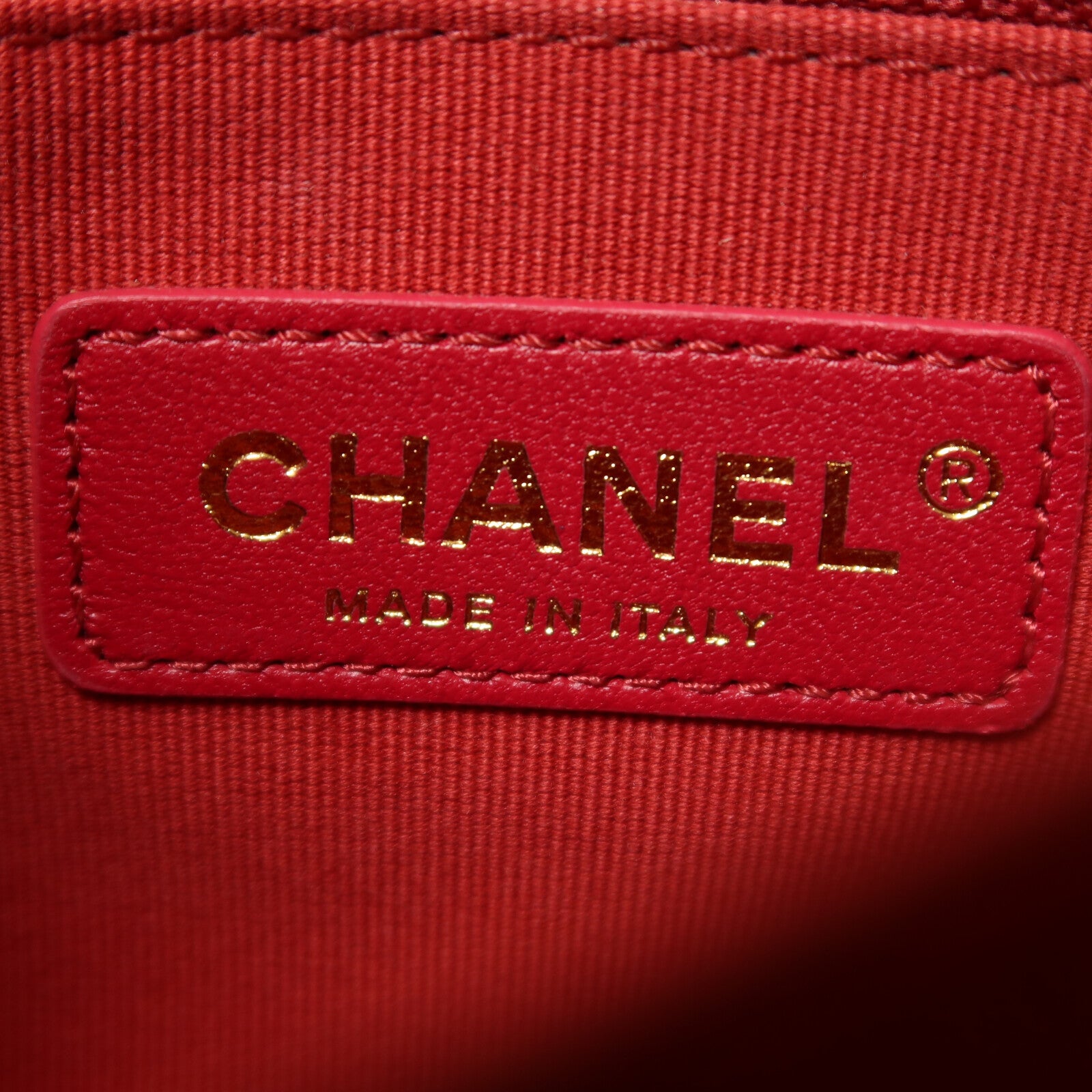 CHANEL 牛皮皮革Chain Shoulder金扣鏈帶手挽肩背兩用袋