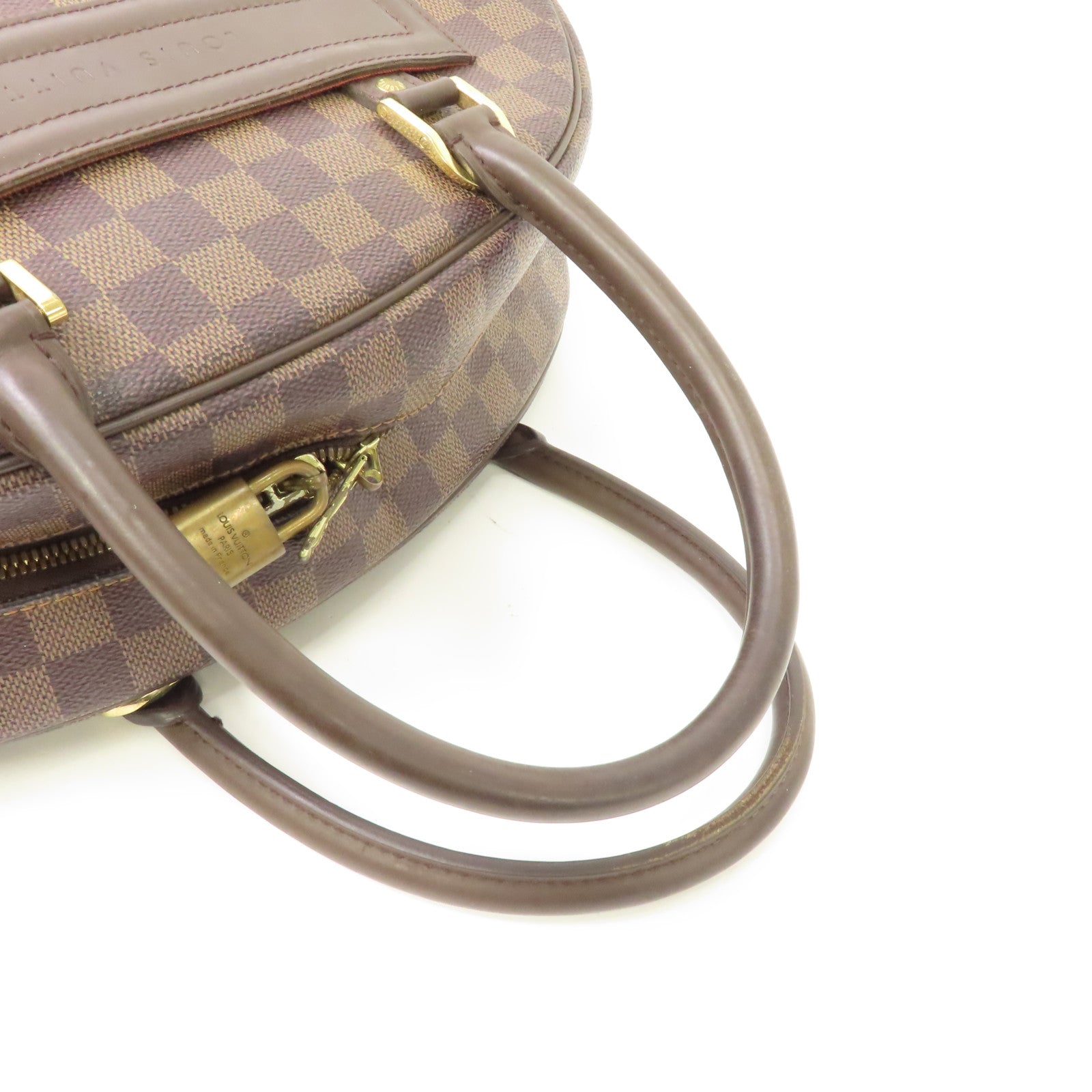 LOUIS VUITTON Damier Ebene Nolita金扣肩背袋啡色