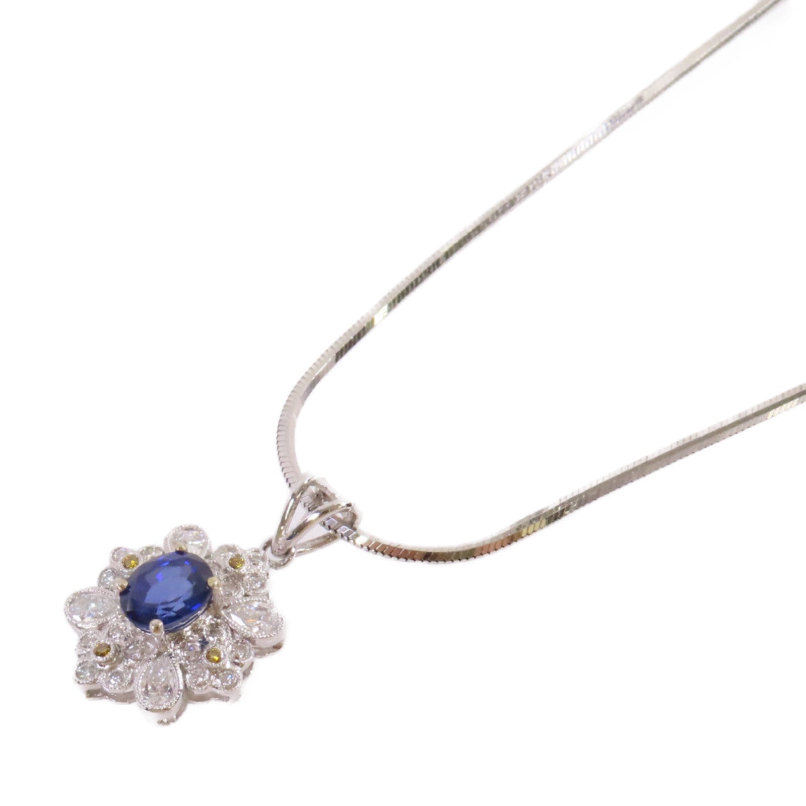 JEWELRY 18K白金/1.07ct藍寶石Sapphire Necklace項鏈