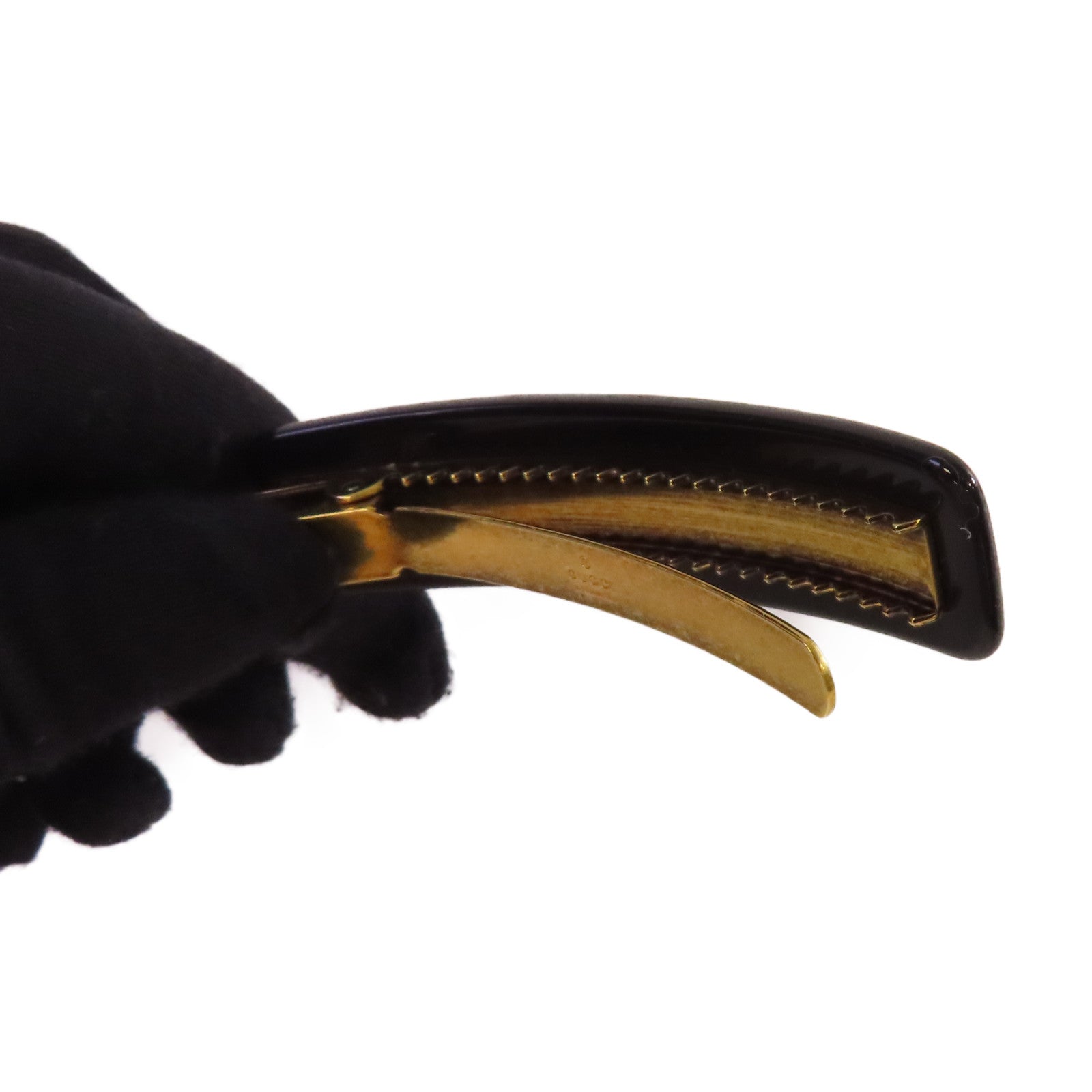 GUCCI PVC Hair Clip髮夾黑色