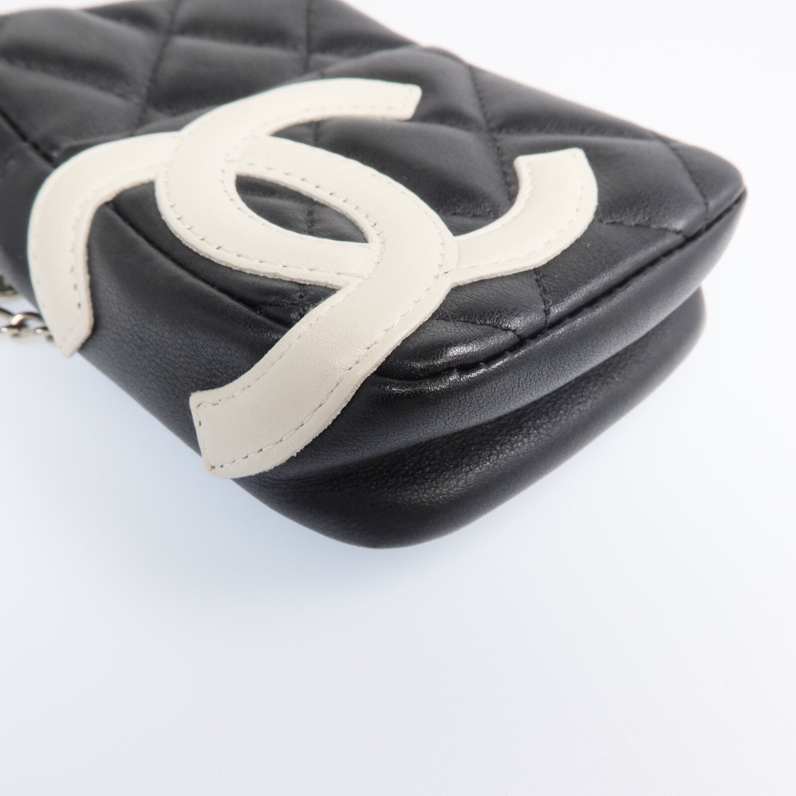 CHANEL 牛皮皮革Cambon Belt Pouch銀扣錢包