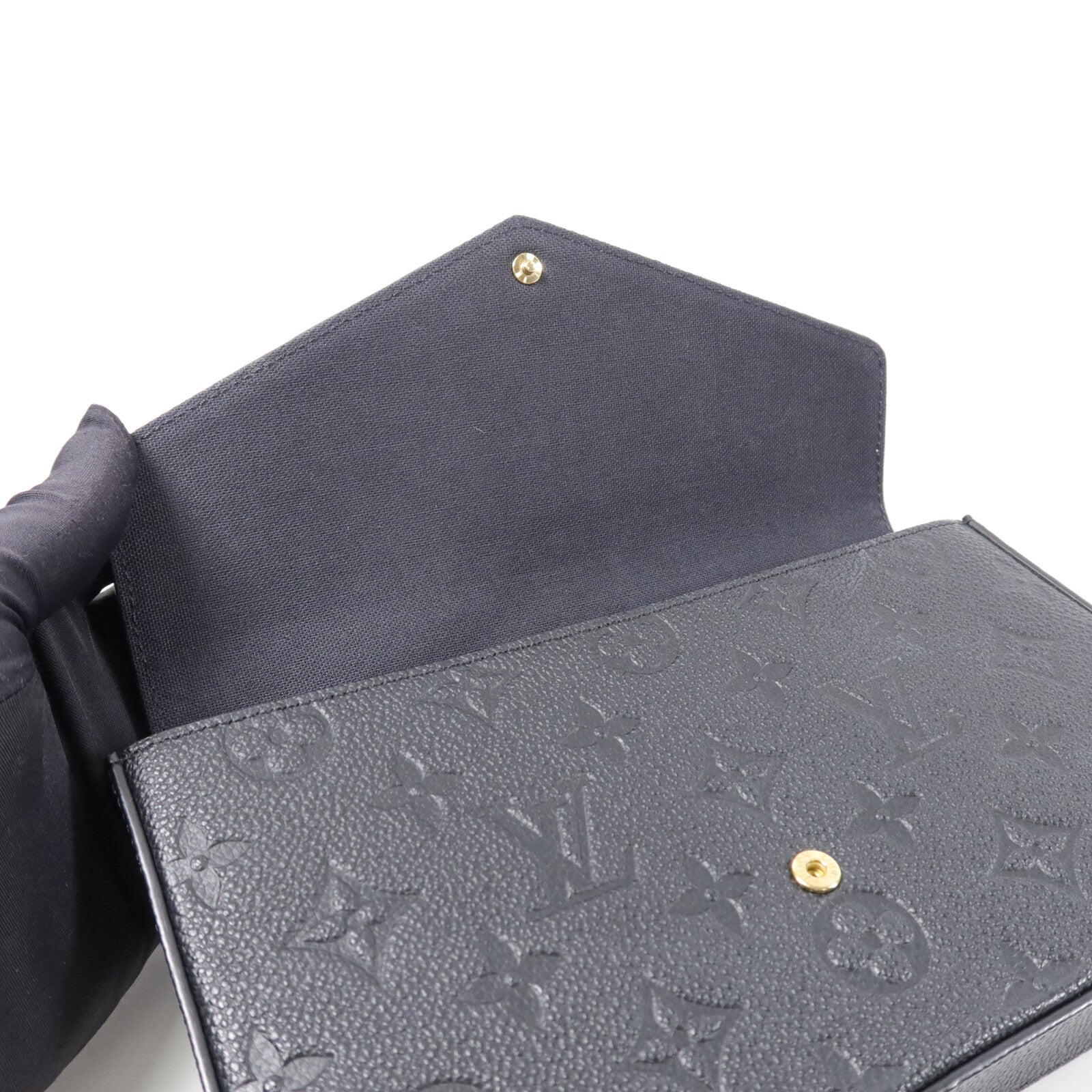 LOUIS VUITTON Monogram Empreinte Felicie Pochette金扣肩背袋