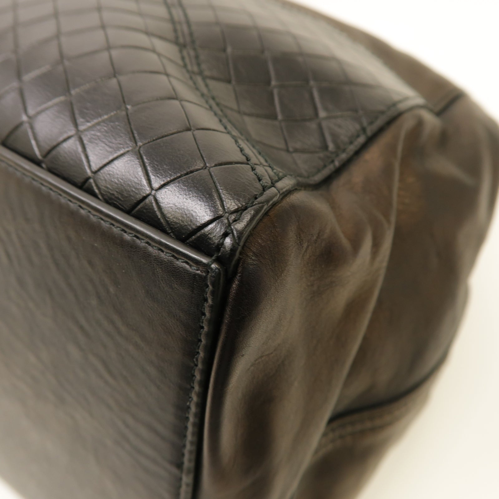 BOTTEGA VENETA 【激減優惠】牛皮皮革Tote Bag手挽袋啡色/黑色