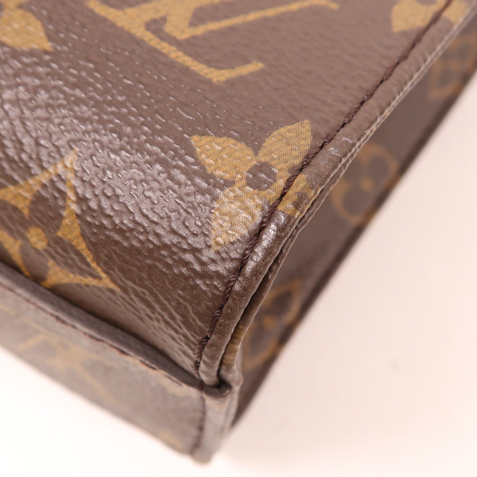 LOUIS VUITTON LV GHW Sac Plat BB 2 Way Shoulder Handbag M45847 Monogram Brown