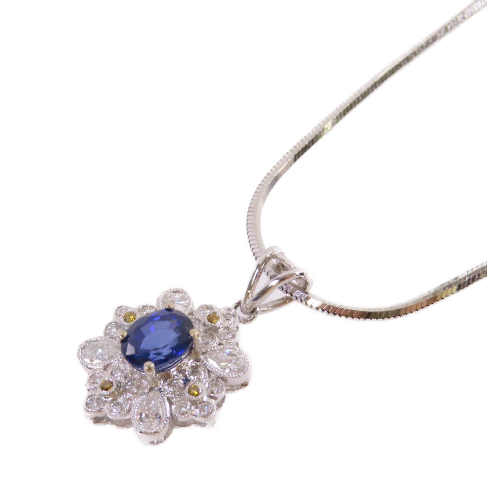 JEWELRY 18K白金/1.07ct藍寶石Sapphire Necklace項鏈