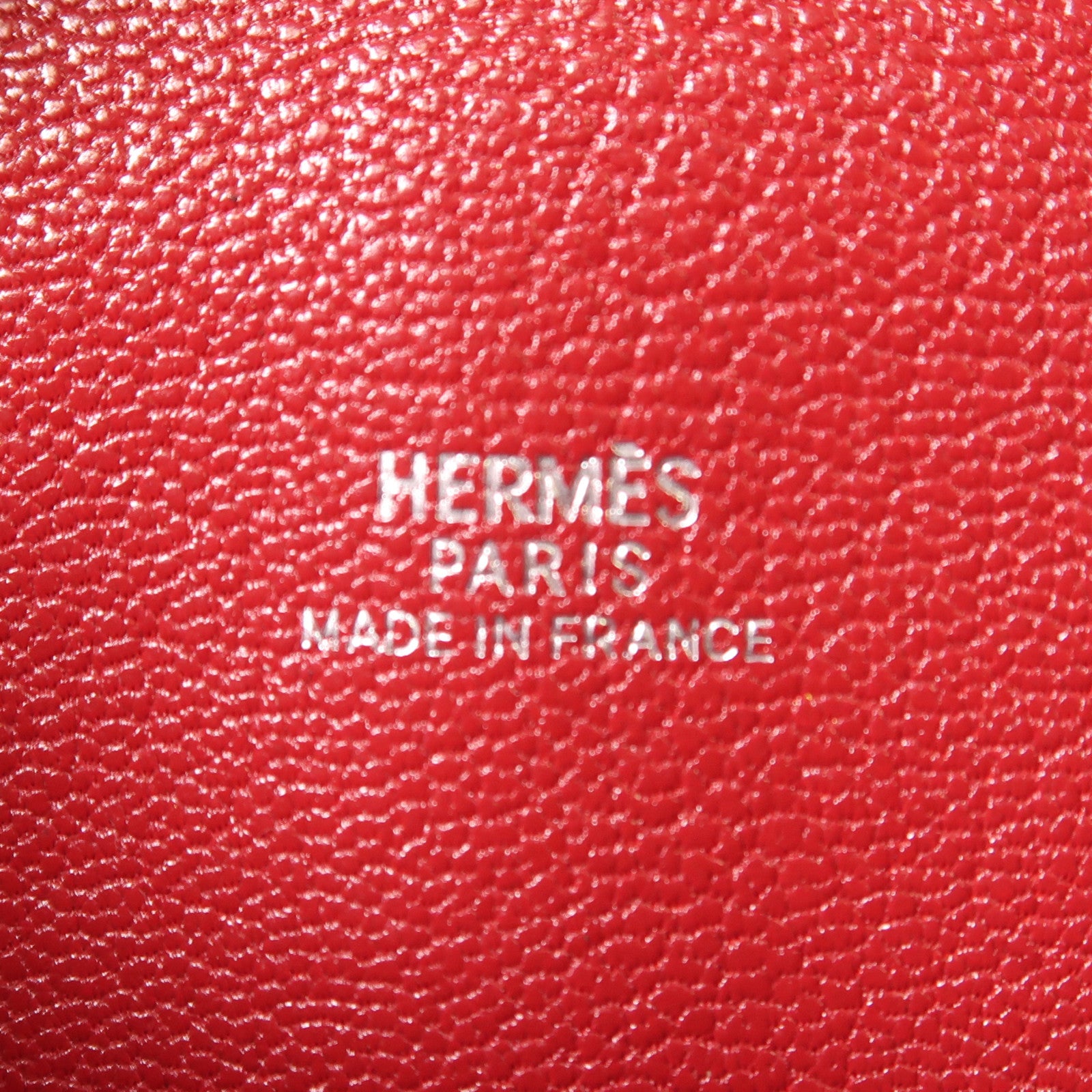 HERMES Ostrich皮革Plume Mini銀扣手挽袋
