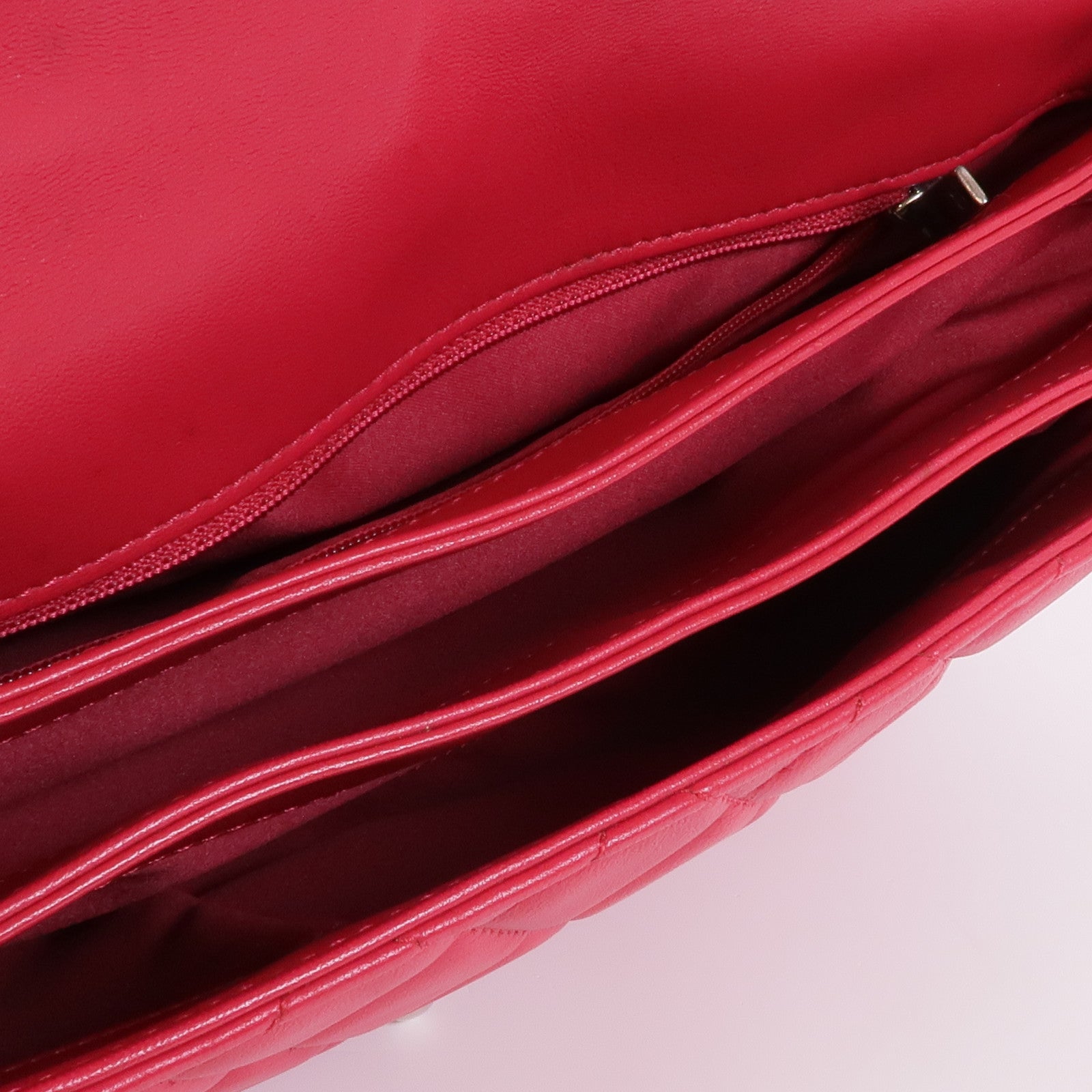 CHANEL 羊皮皮革Chain Shoulder銀扣鏈帶肩背袋