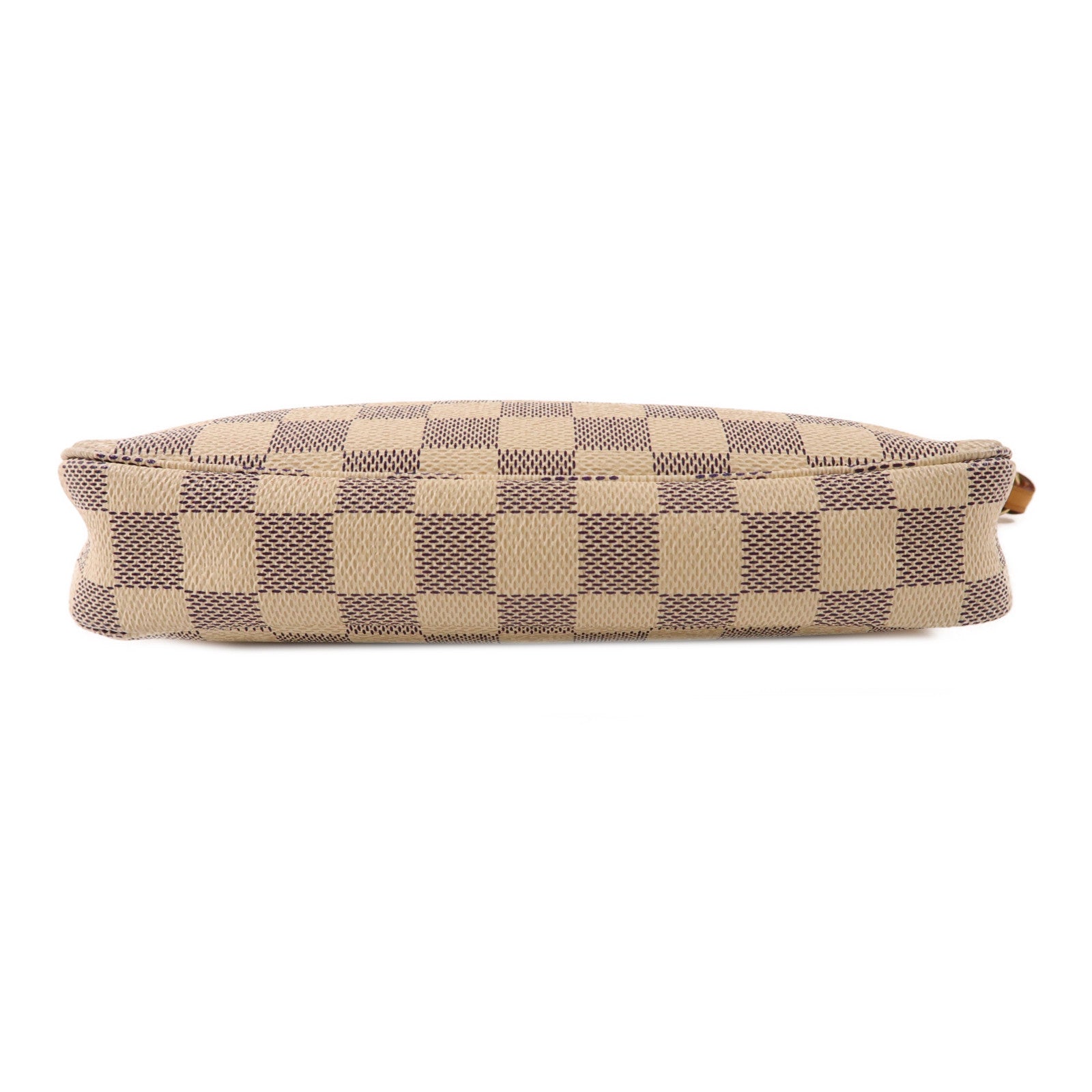 LOUIS VUITTON Damier Azur Pochette Accessoires Bag金扣肩背袋白色
