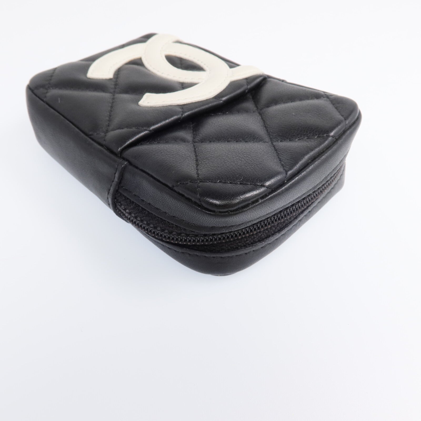 CHANEL 牛皮皮革Cambon Belt Pouch銀扣錢包