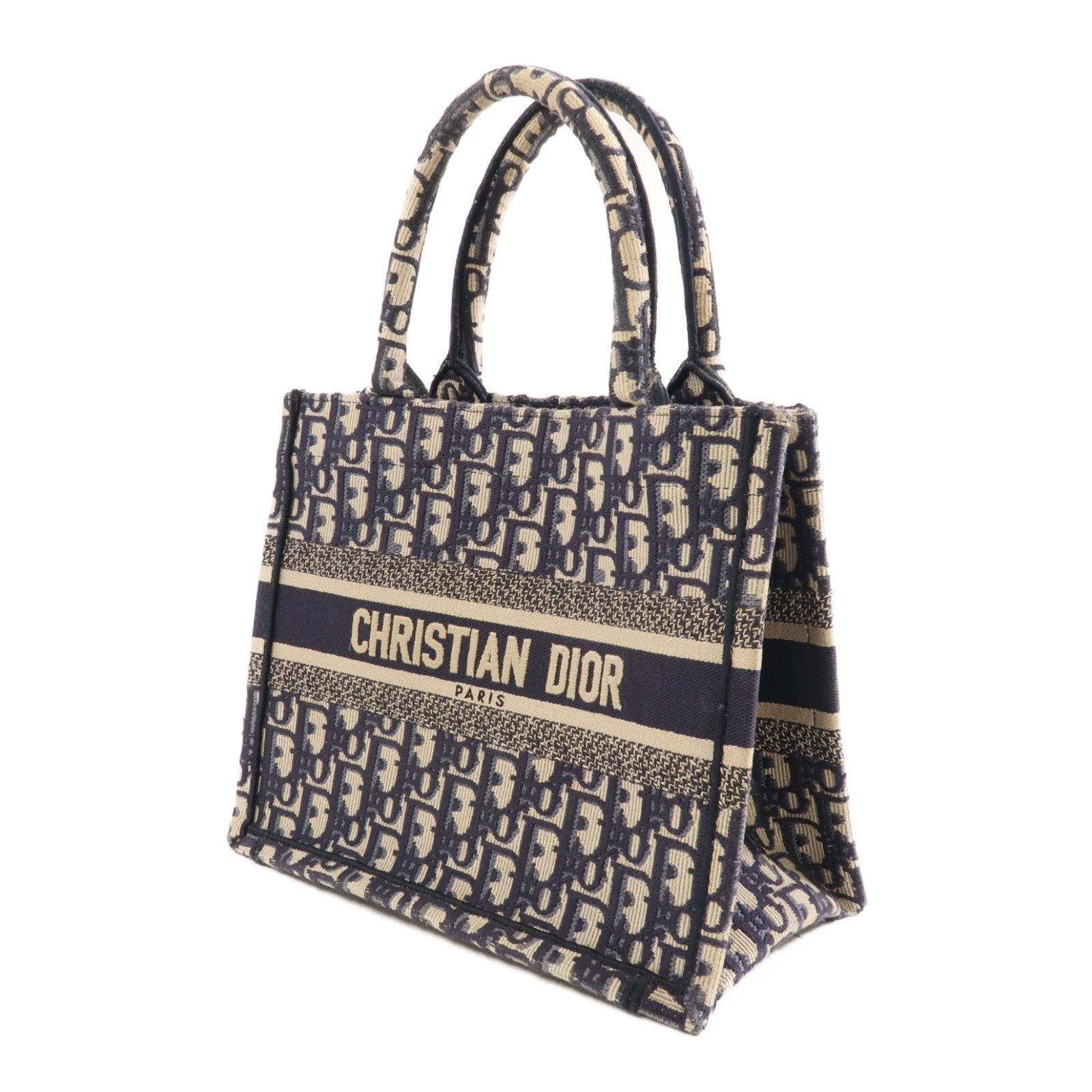 Dior 帆布Book Tote手挽袋白色/藍色