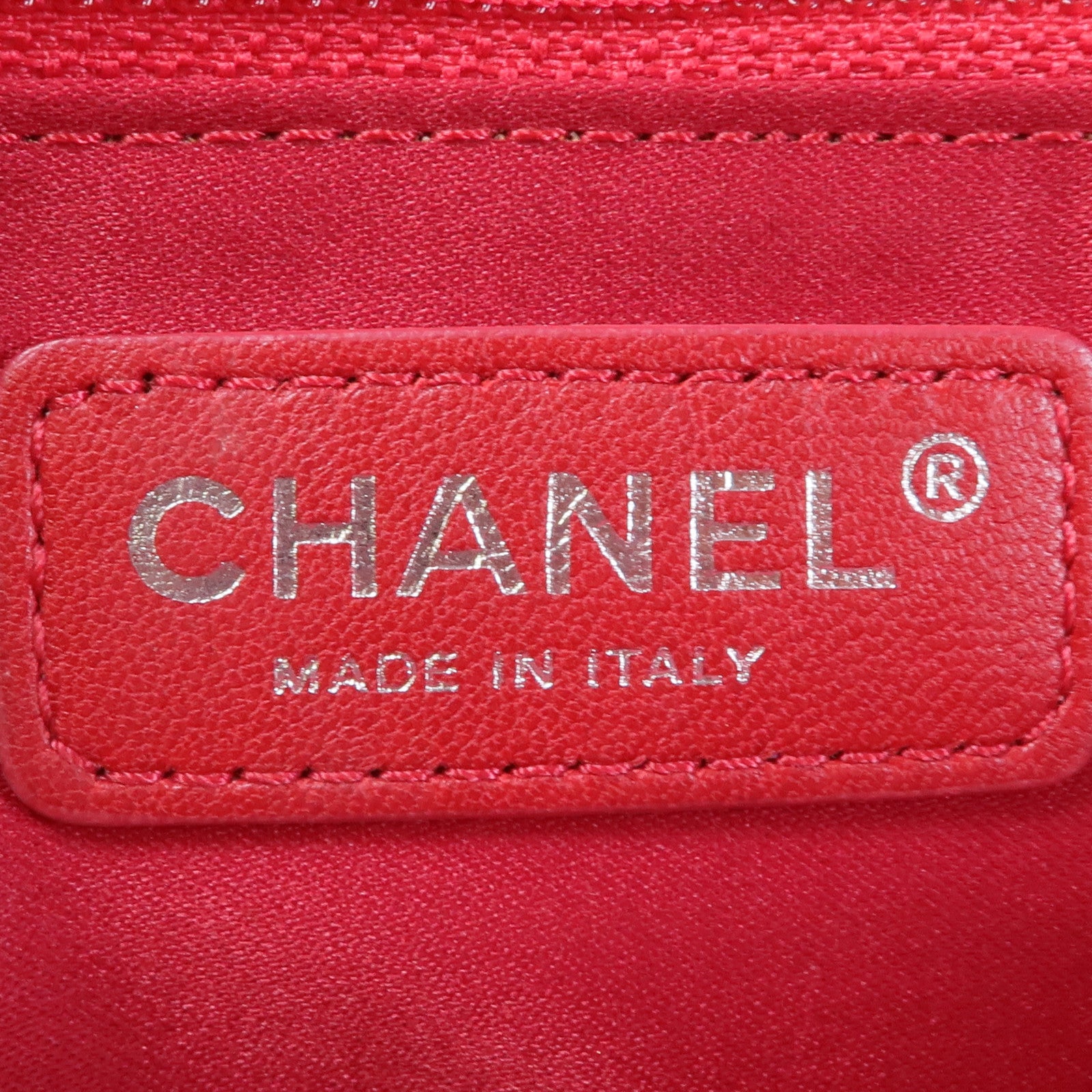 CHANEL 羊皮皮革Chain Shoulder銀扣鏈帶肩背袋